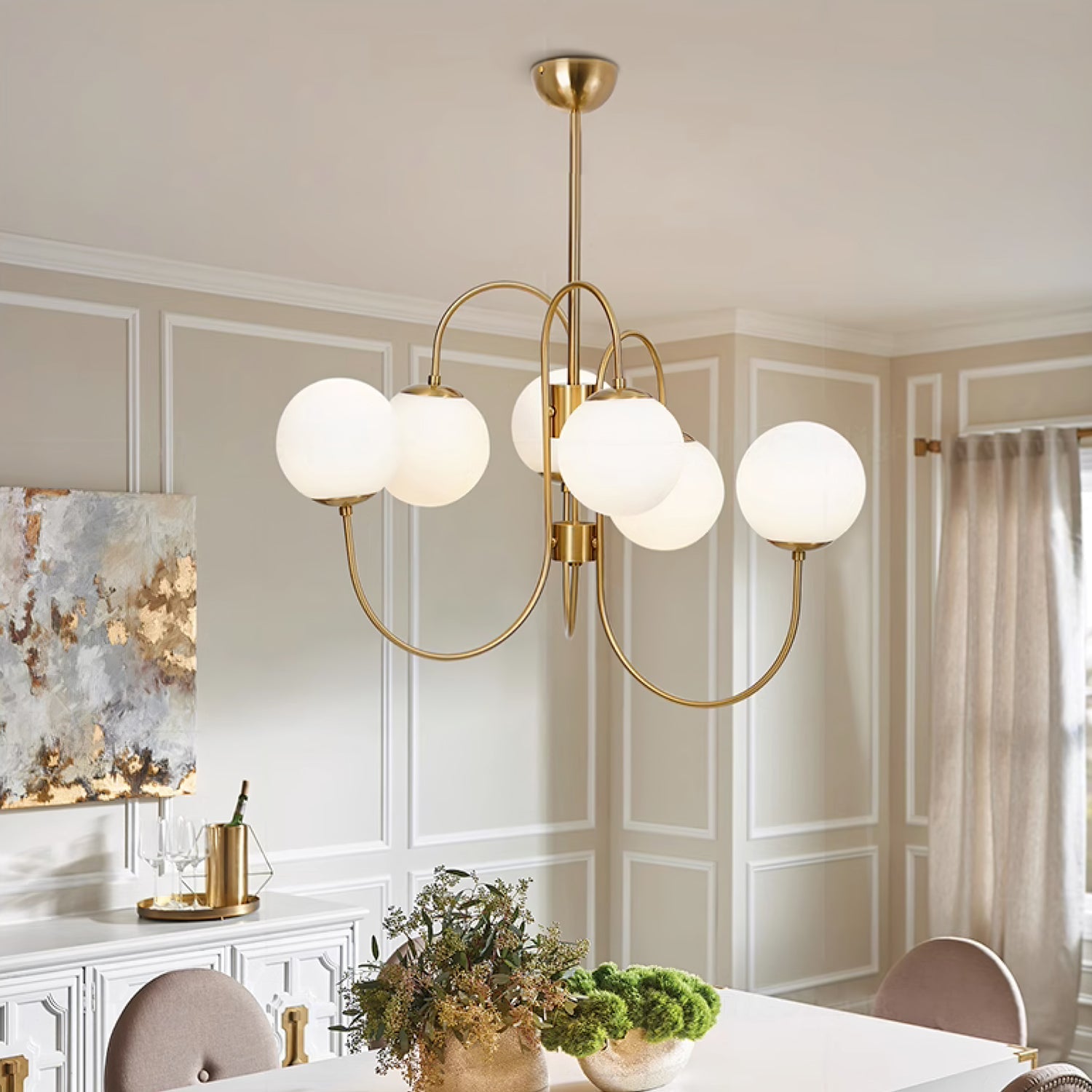Heron Gooseneck Chandelier