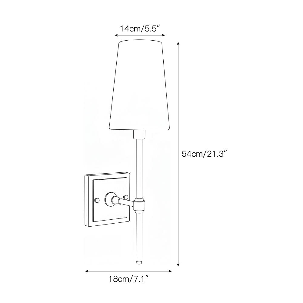 Tall Brass & Alabaster Column Wall Sconce