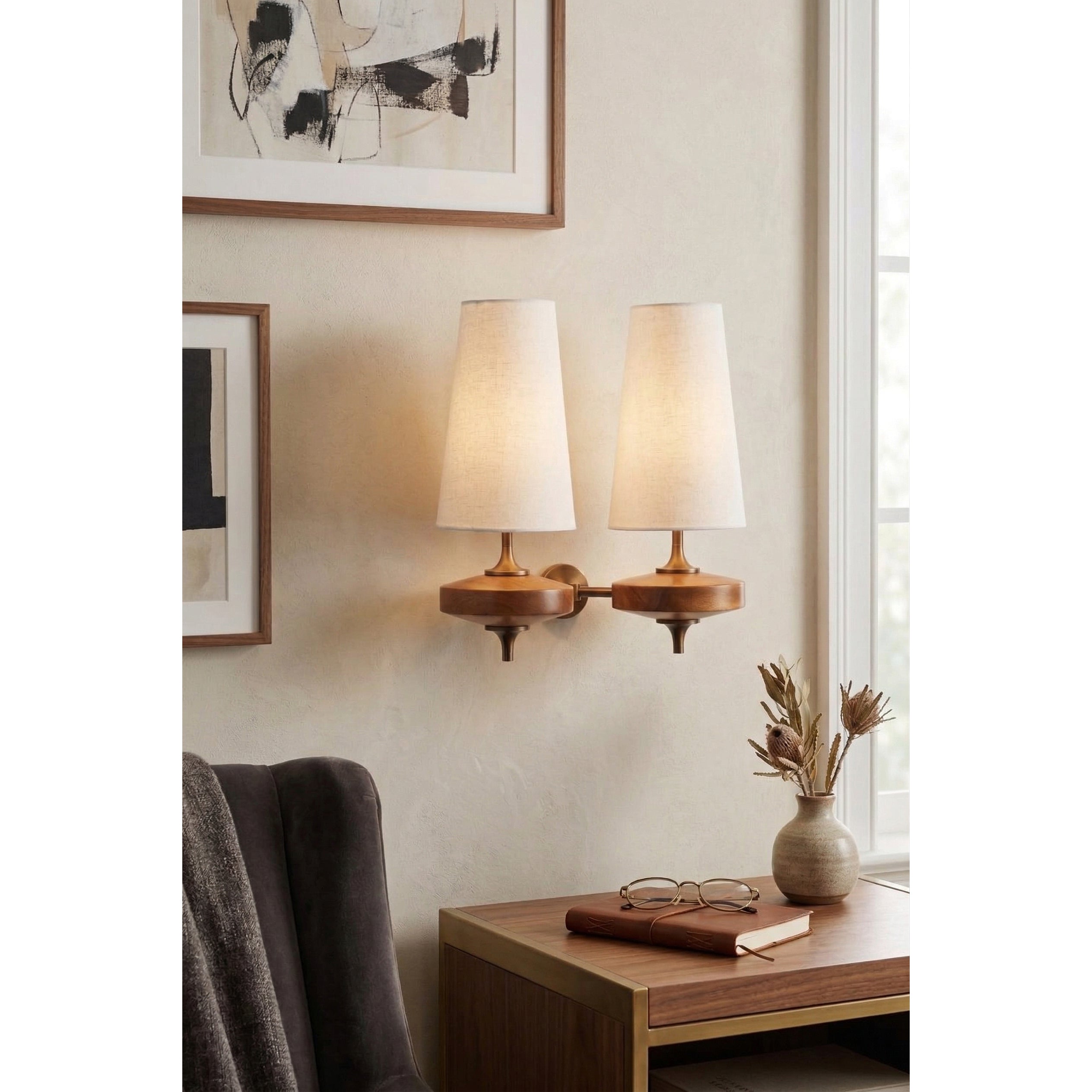 Nikau Walnut Wall Sconce