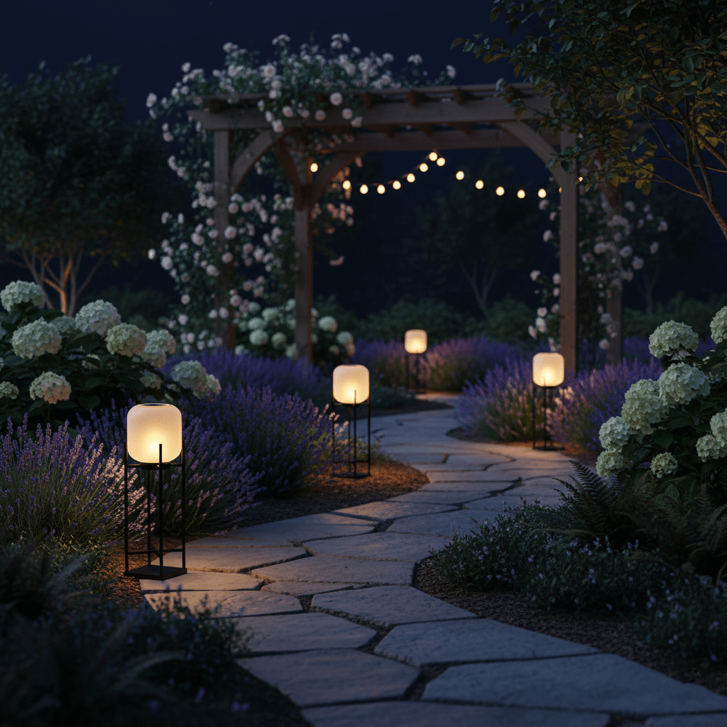 Cordless Solar Patio Floor Lantern
