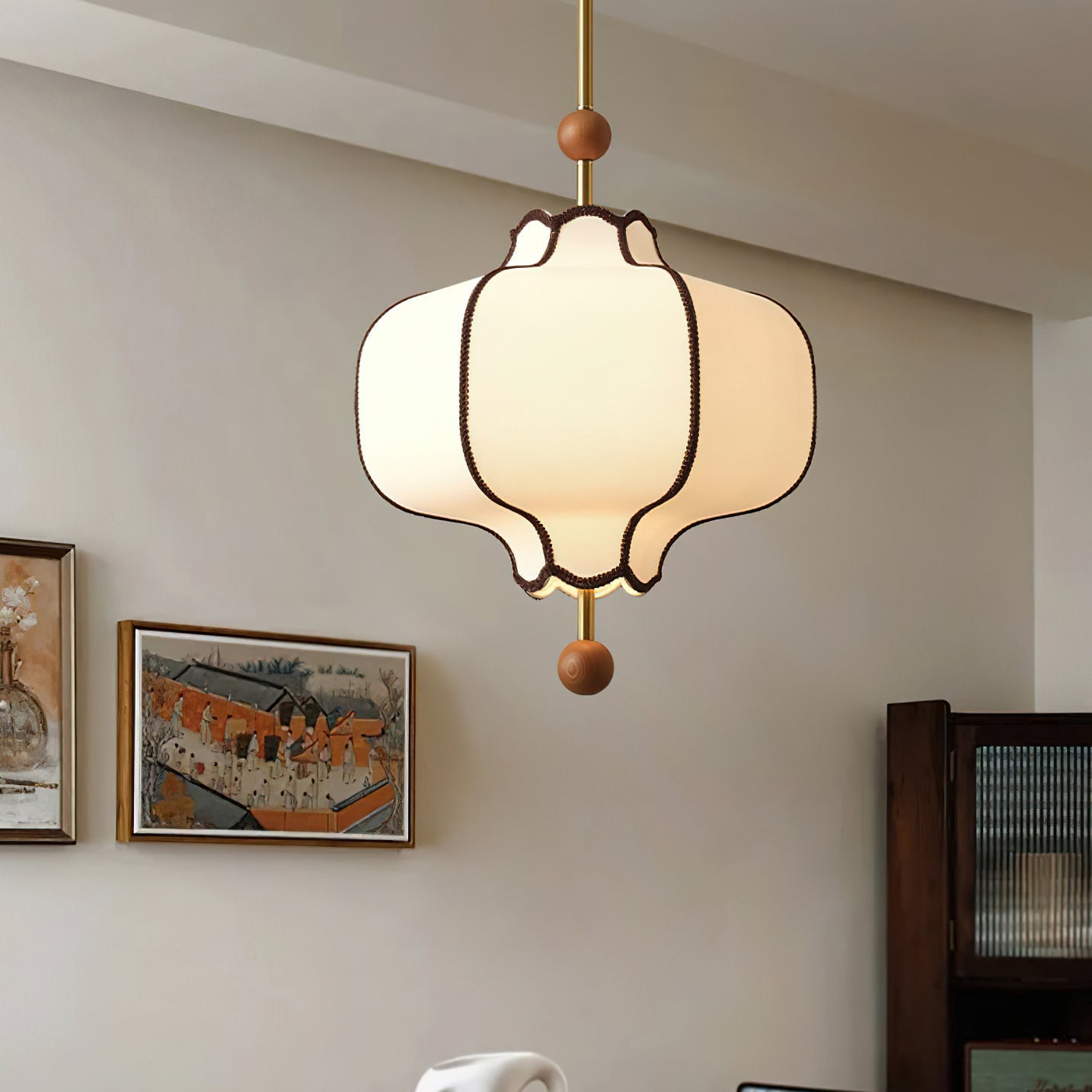 Kyoto Fabric Lantern Pendant