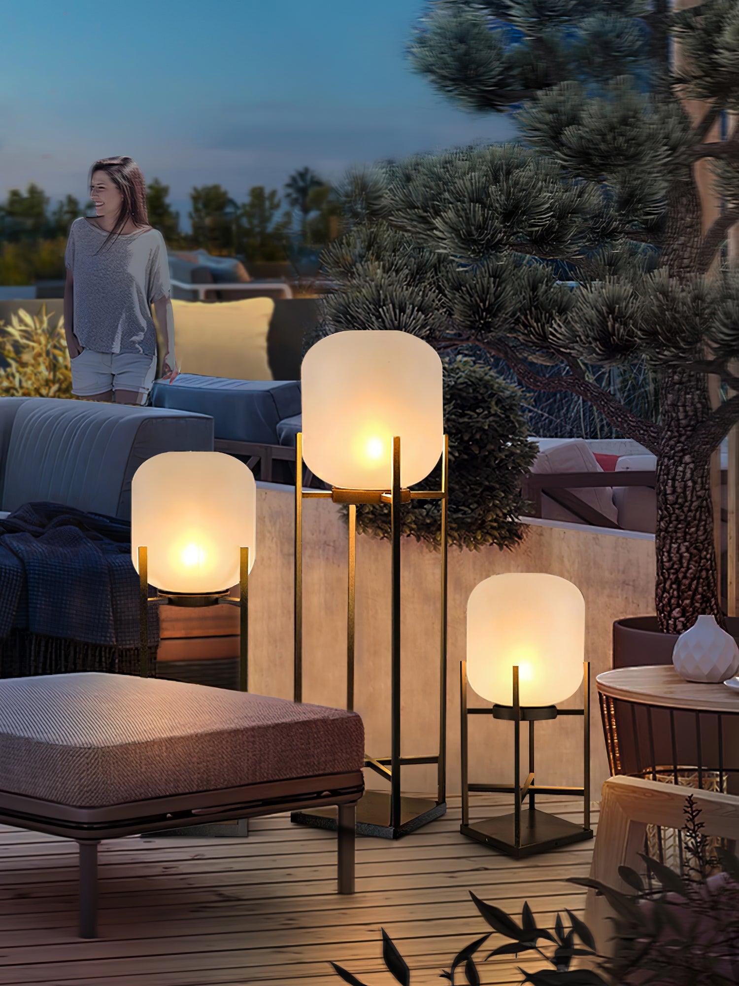 Cordless Solar Patio Floor Lantern