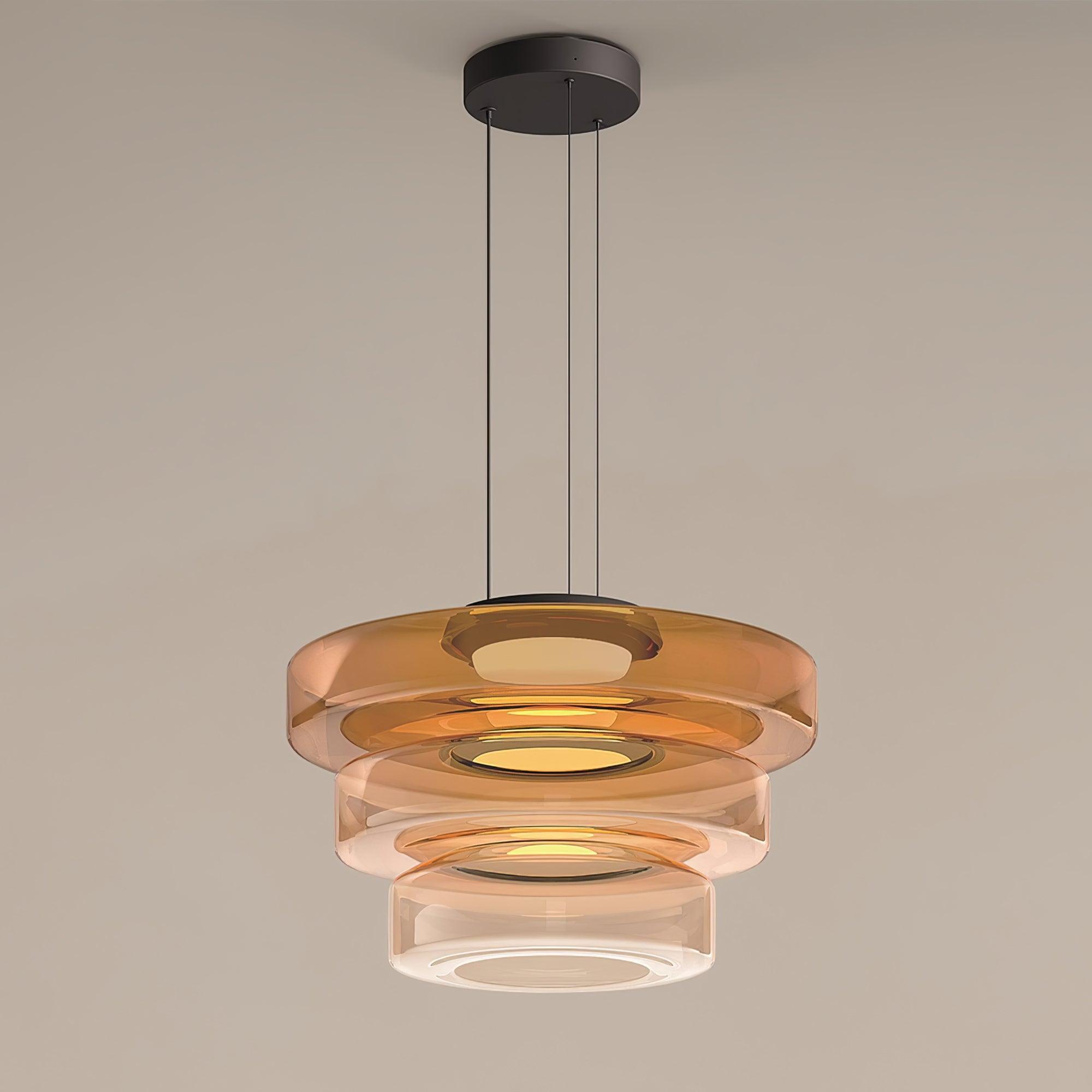 Strata Glass Disc Pendant