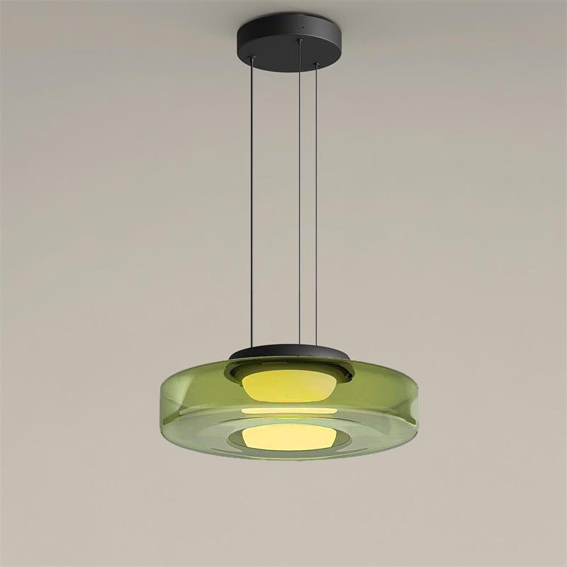 Strata Glass Disc Pendant