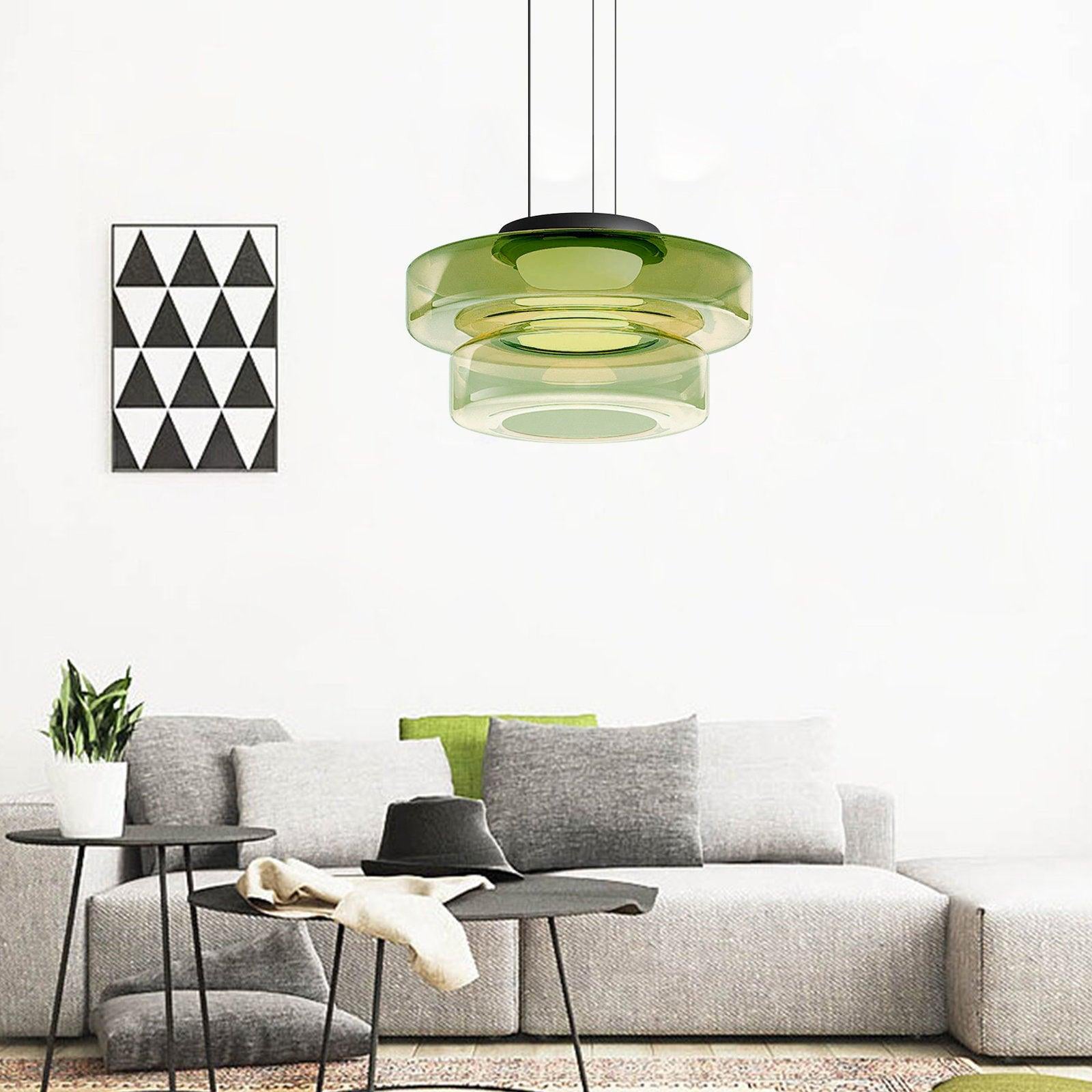 Strata Glass Disc Pendant