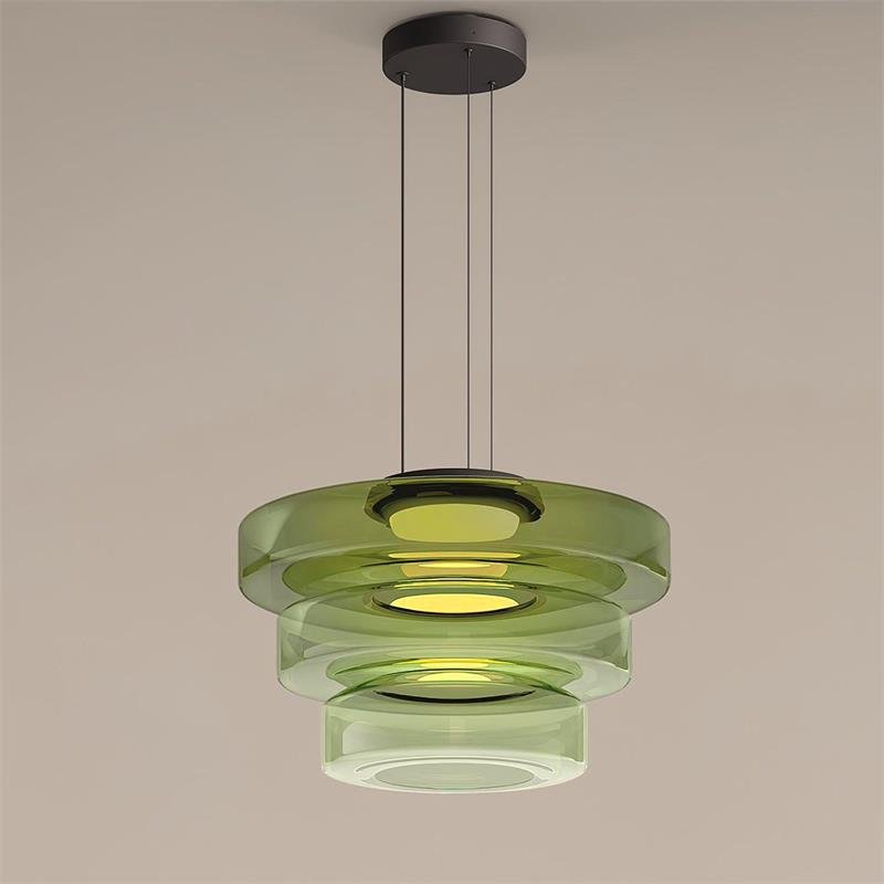 Strata Glass Disc Pendant