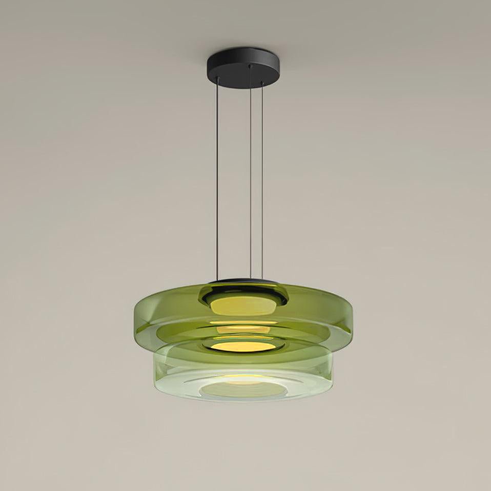 Strata Glass Disc Pendant
