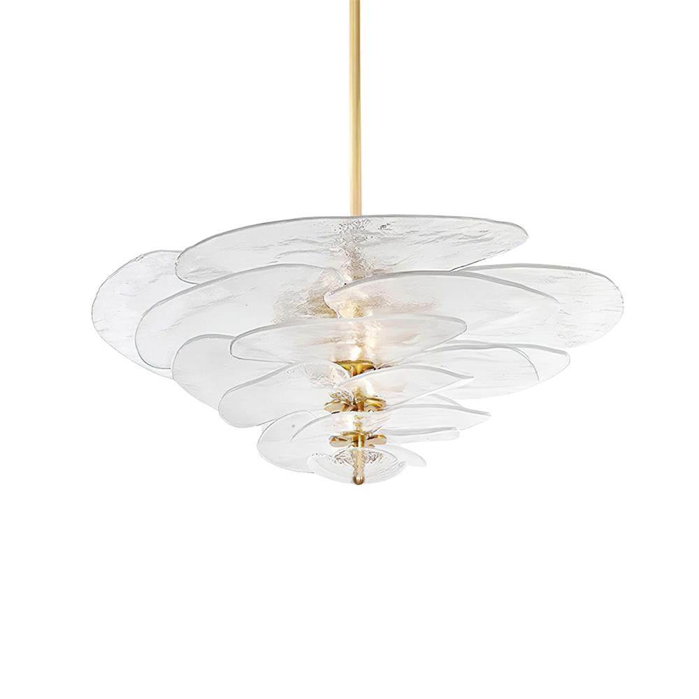 Corolla Tiered Glass Petal Chandelier