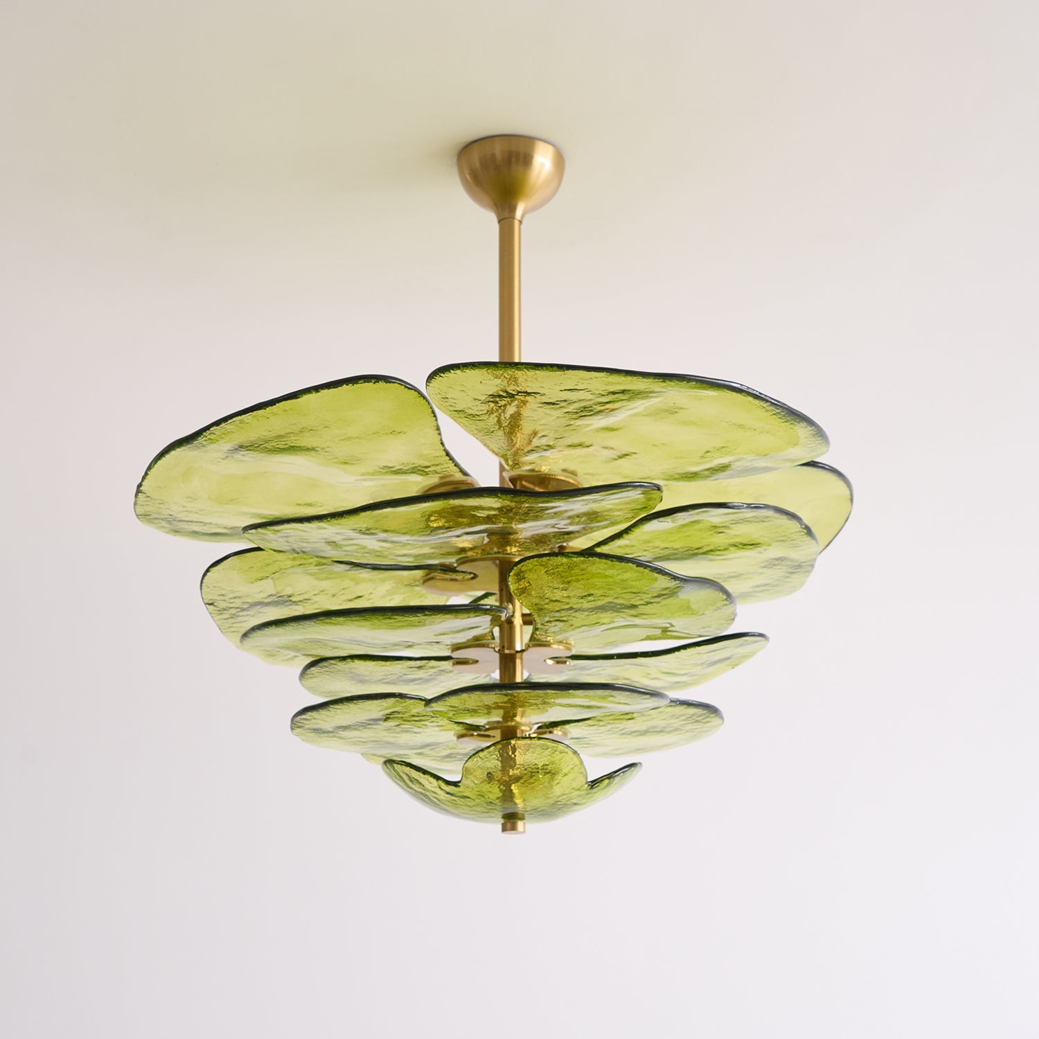 Corolla Tiered Glass Petal Chandelier