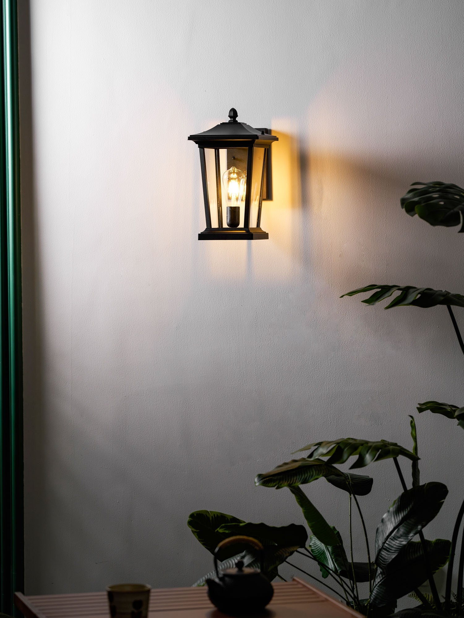 Caged Glass Carriage Lantern