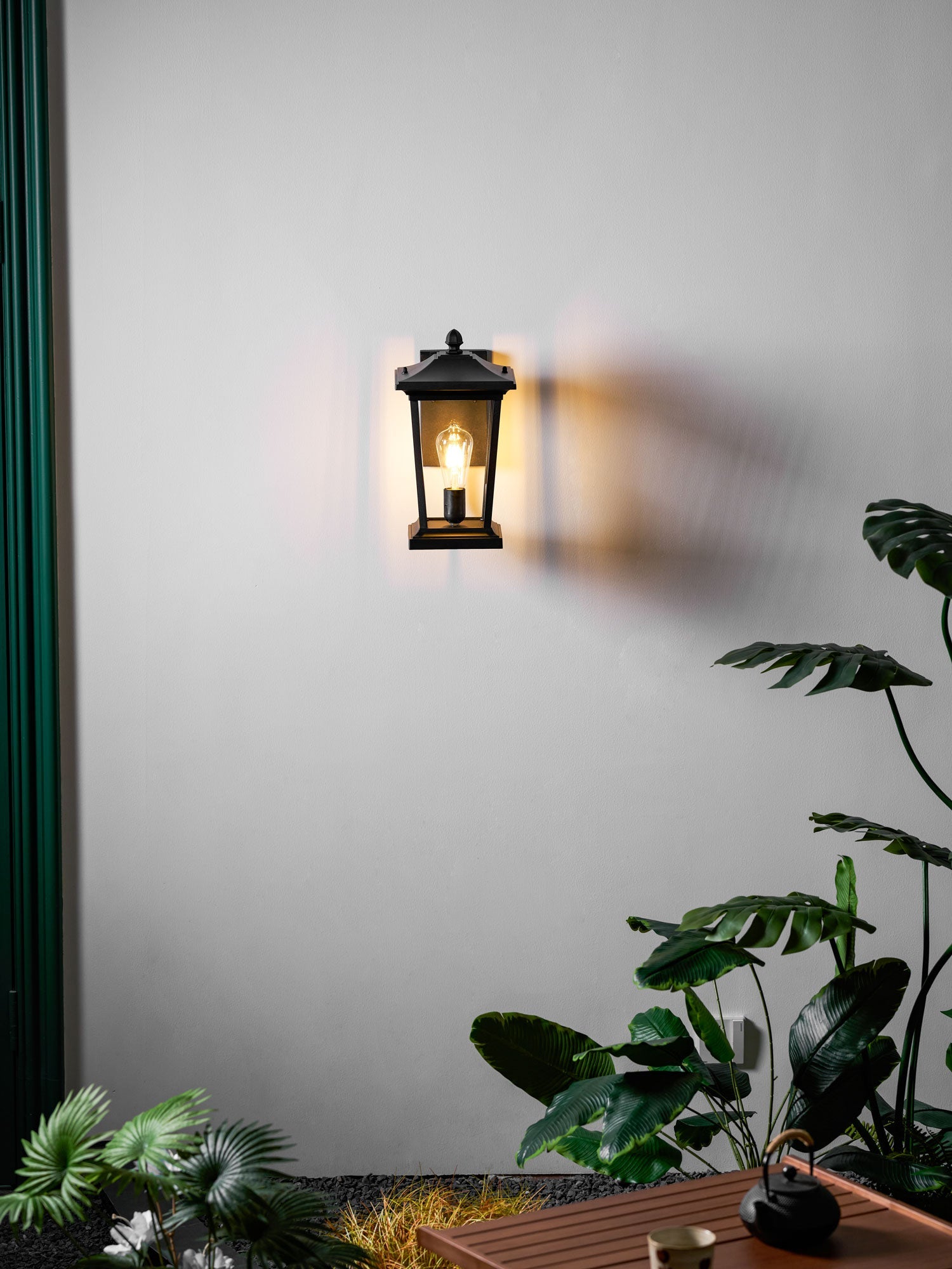 Caged Glass Carriage Lantern