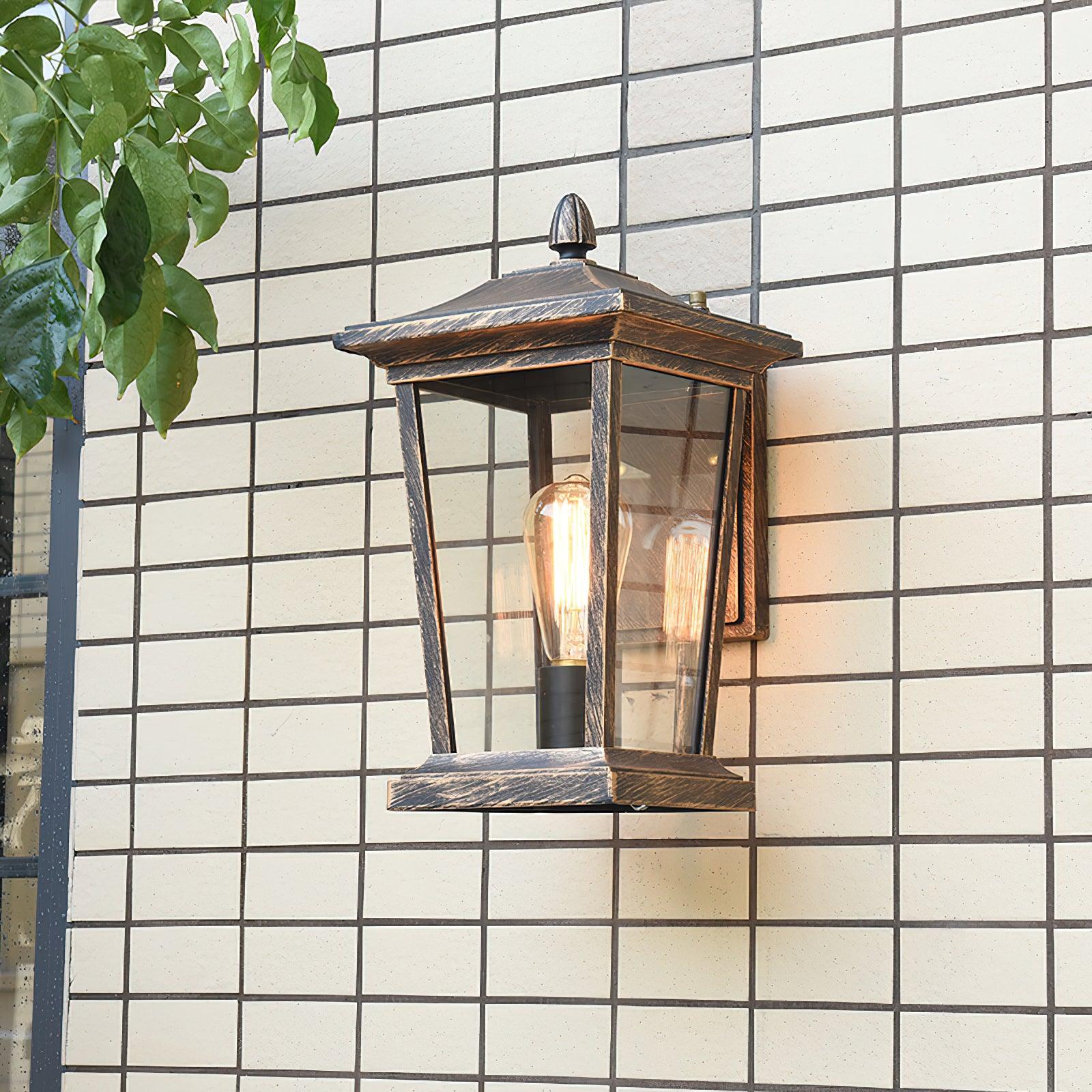 Caged Glass Carriage Lantern