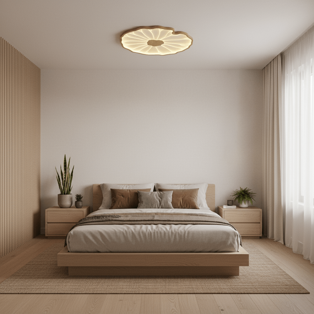 Nami Wood Grain Ceiling Lamp