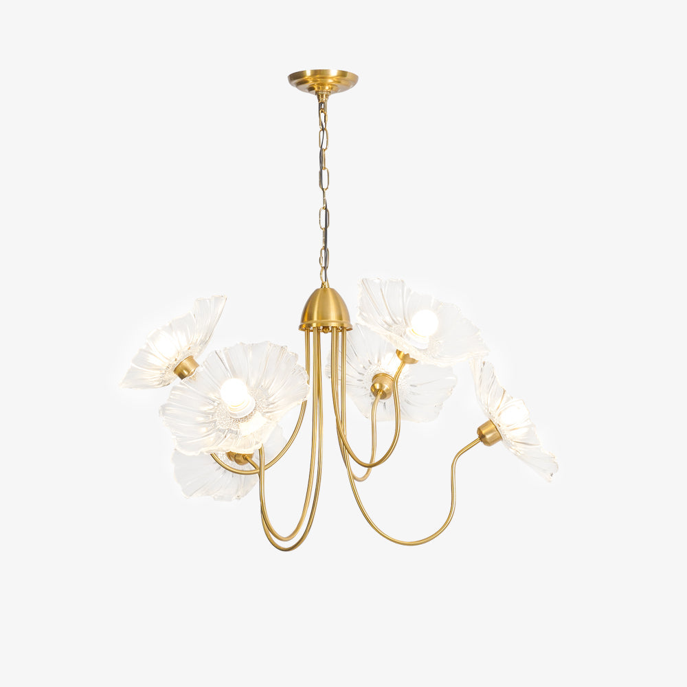 Verdal Frosted Leaf Chandelier