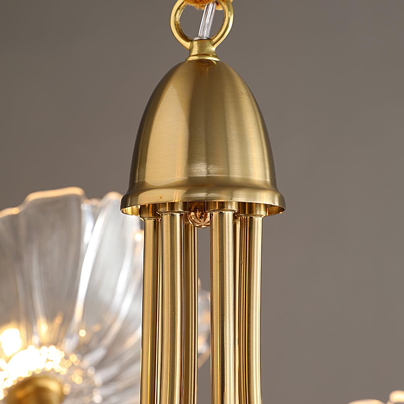 Verdal Frosted Leaf Chandelier