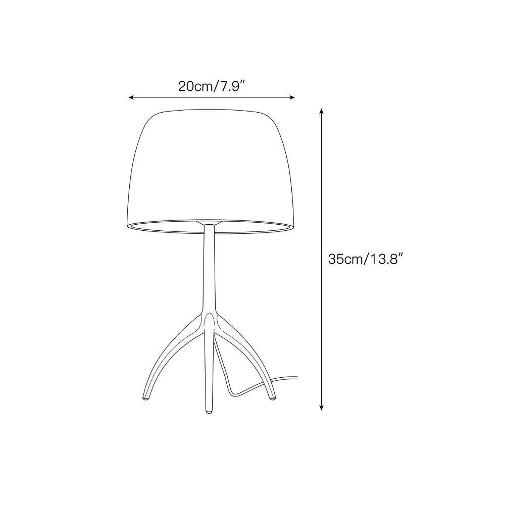 Red Blown Glass Tripod Table Lamp