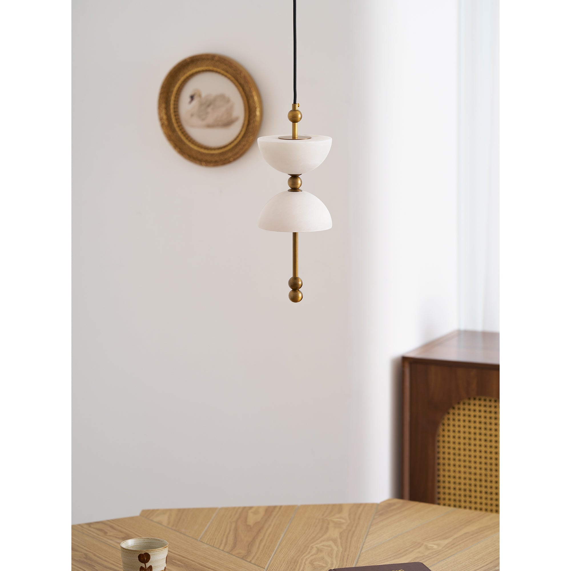 Sabine Alabaster Column Pendant