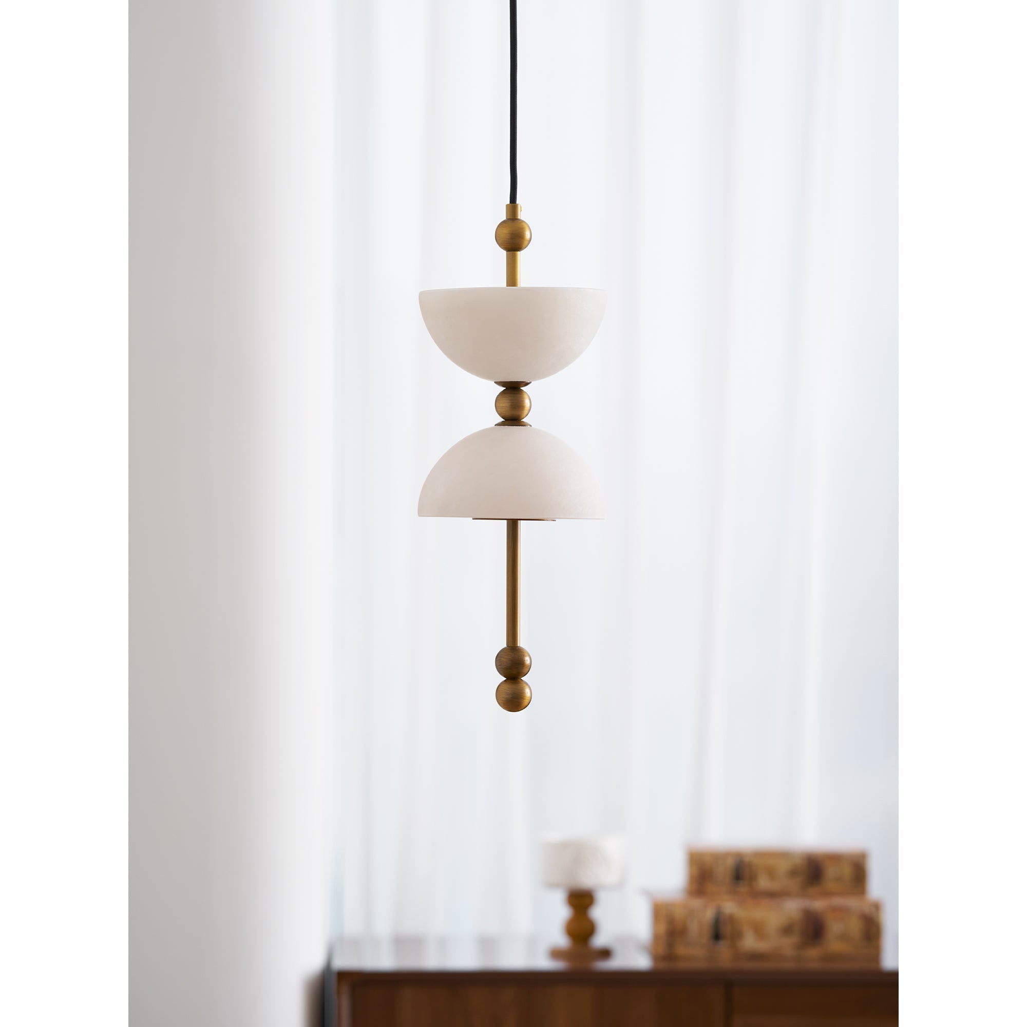 Sabine Alabaster Column Pendant