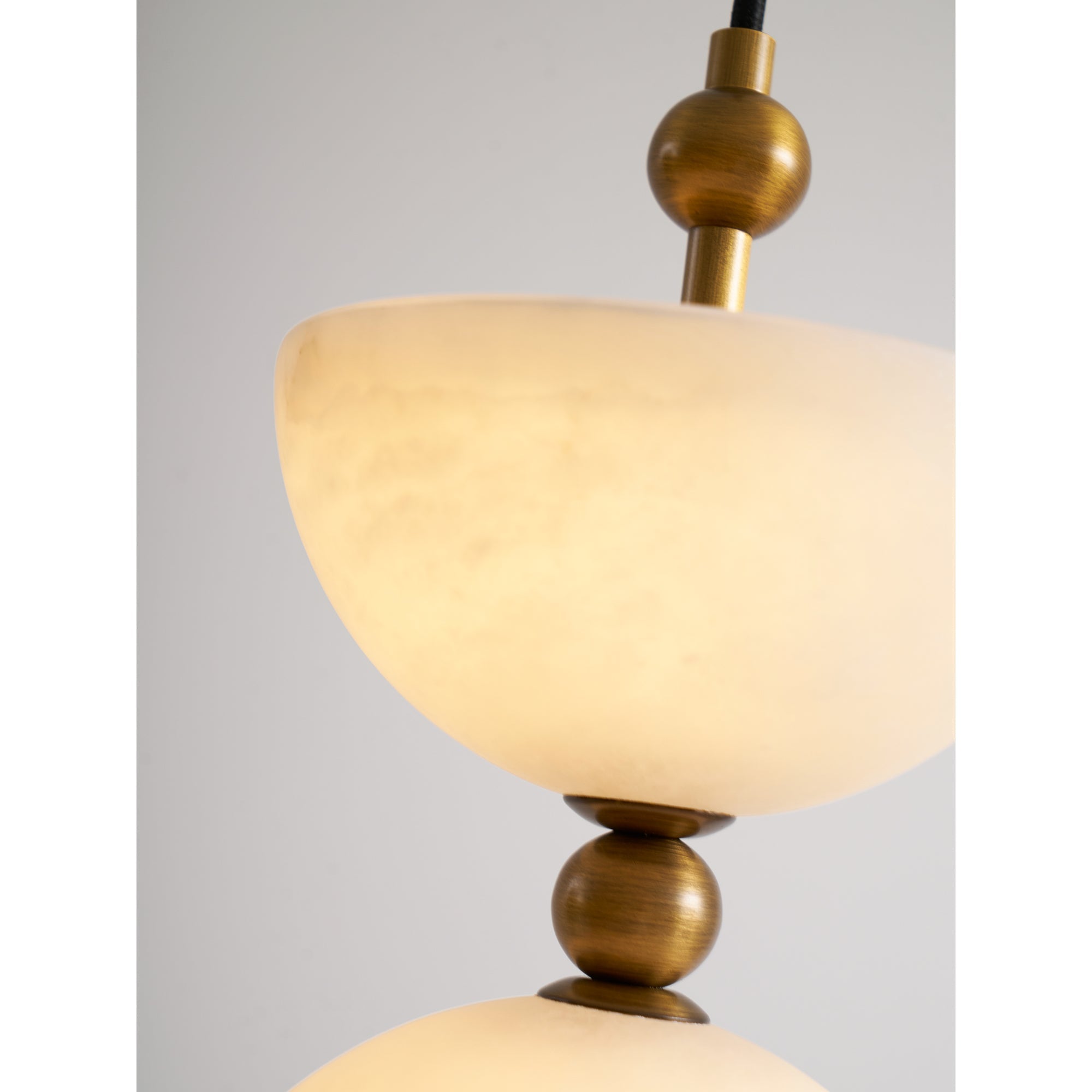 Cascading Alabaster Dome Chandelier