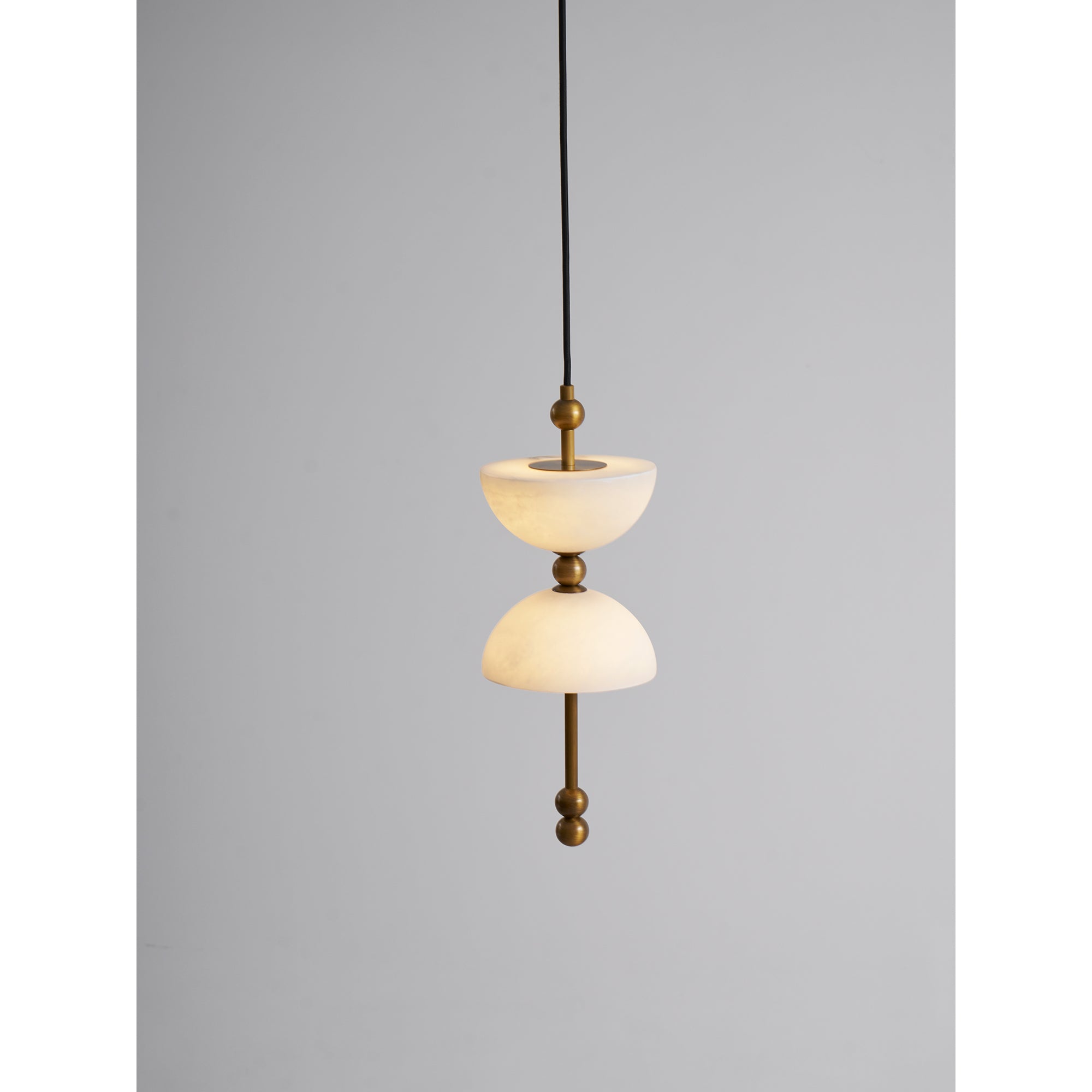 Cascading Alabaster Dome Chandelier