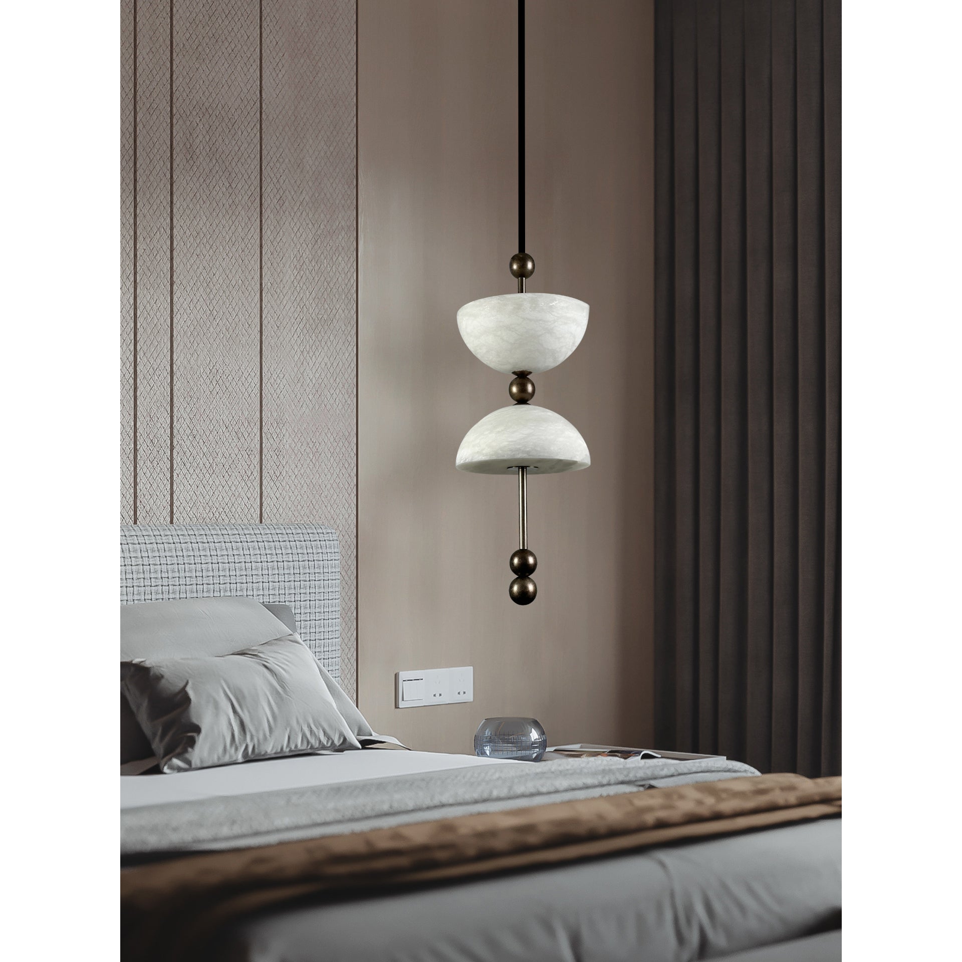 Sabine Alabaster Column Pendant