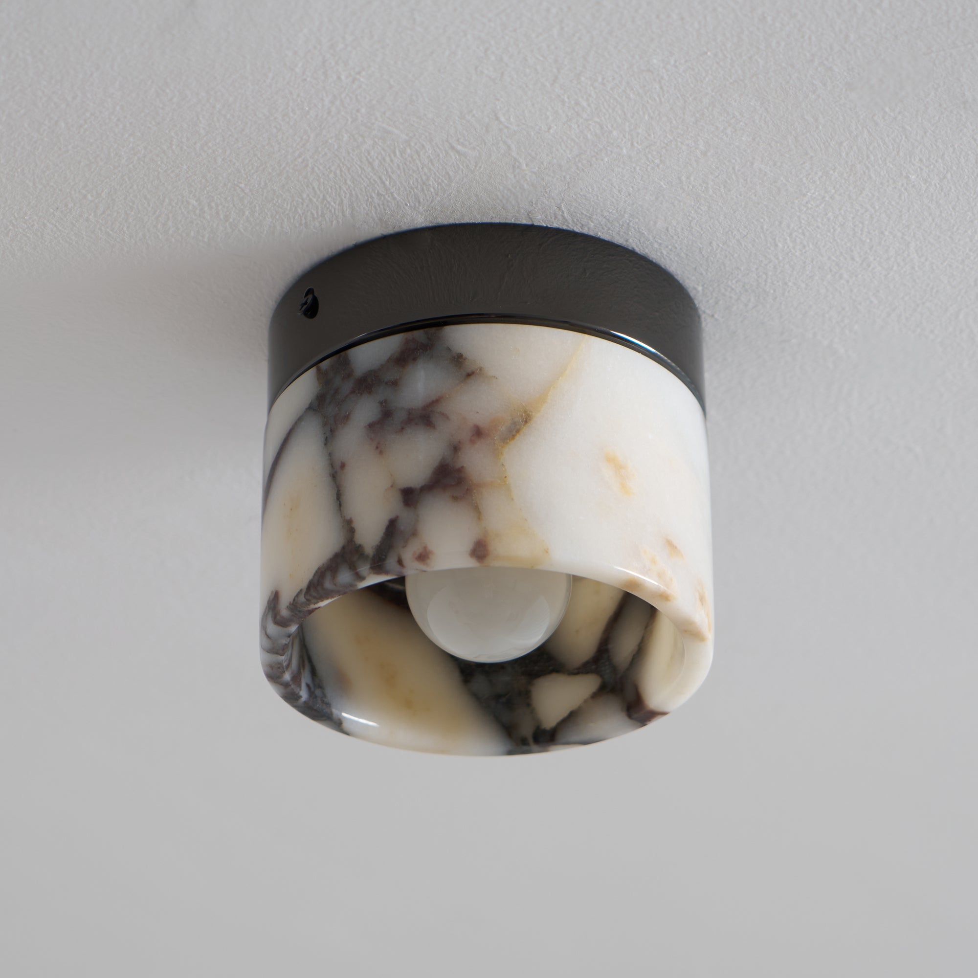 Viola Marble Cylinder Flush Mount
