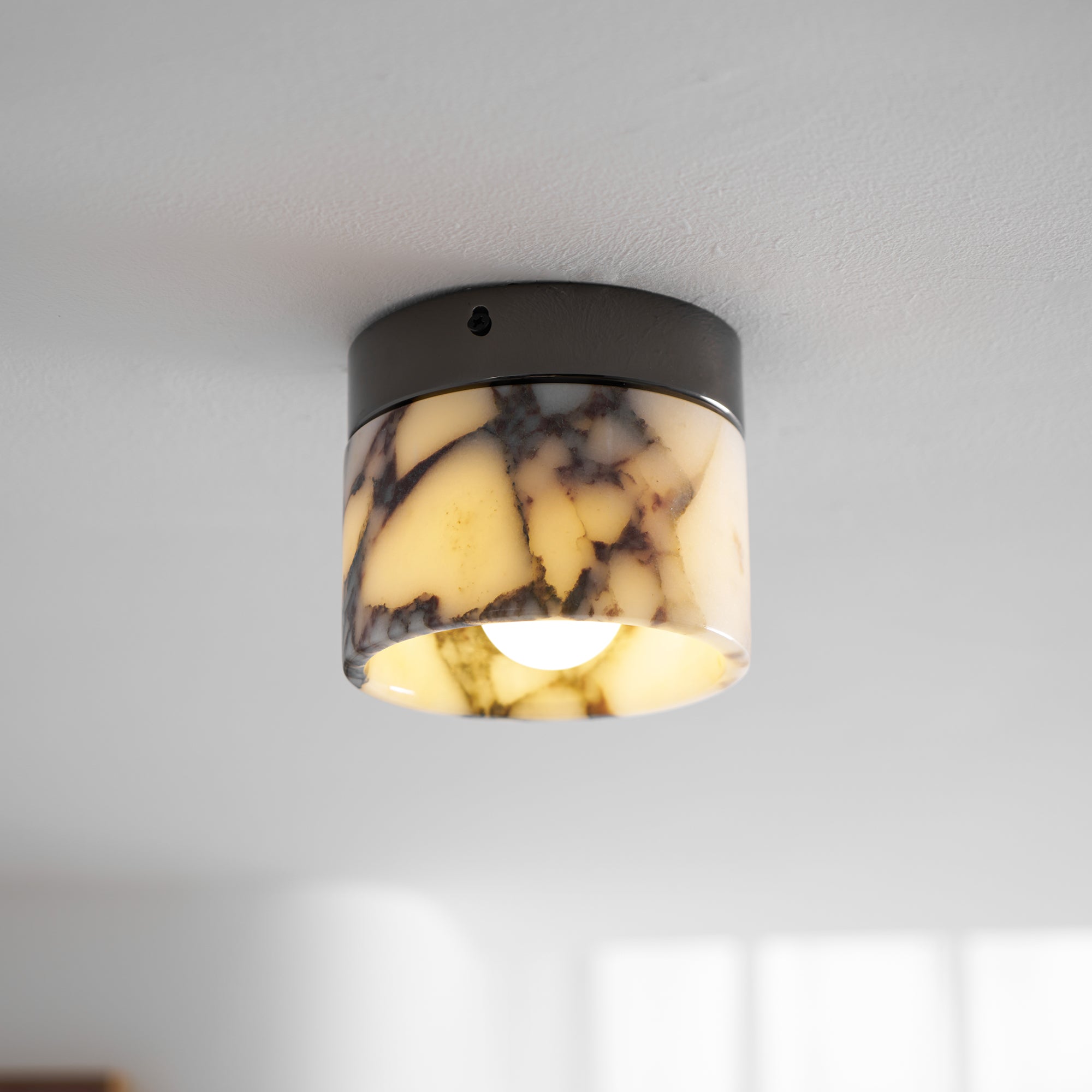 Viola Marble Cylinder Flush Mount