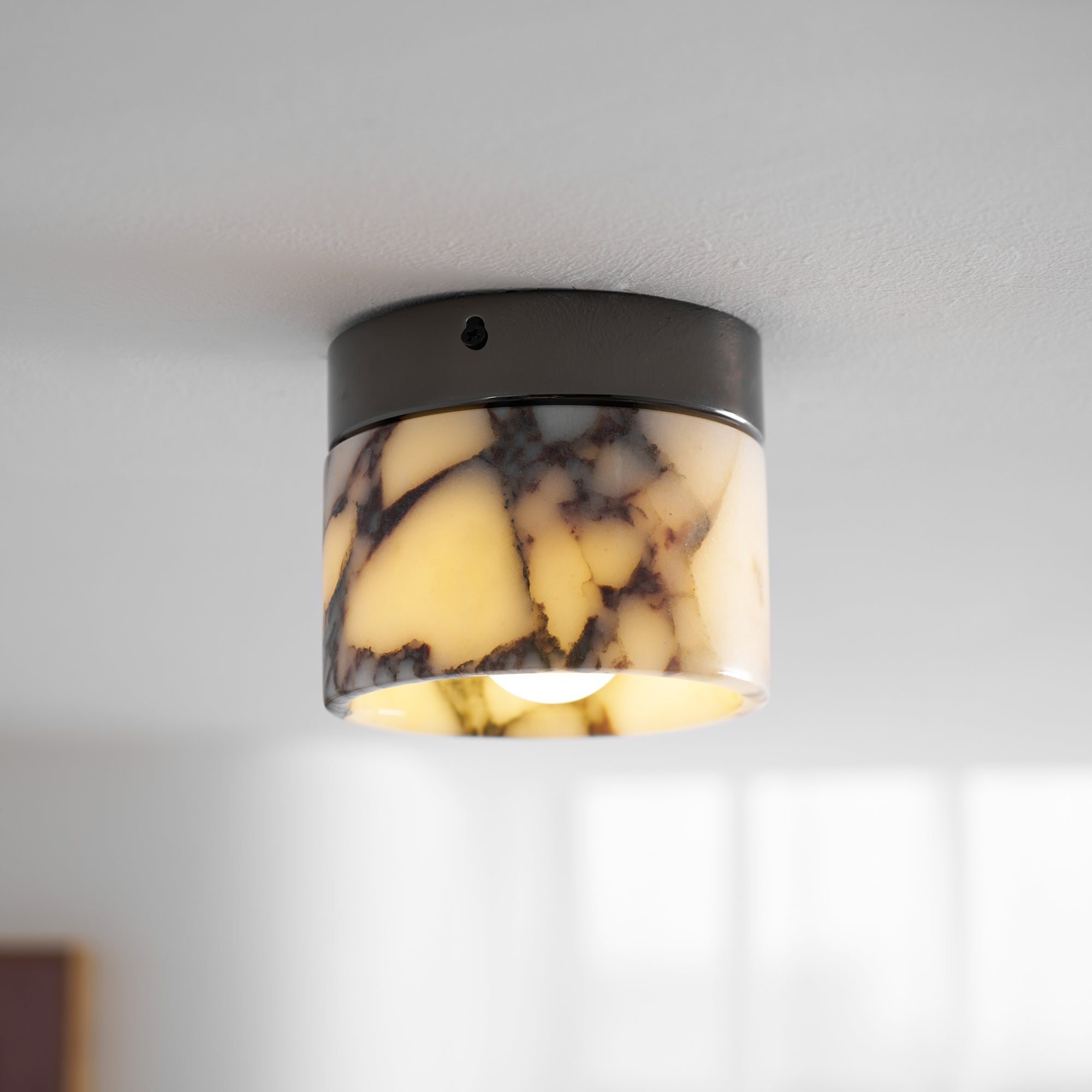 Viola Marble Cylinder Flush Mount