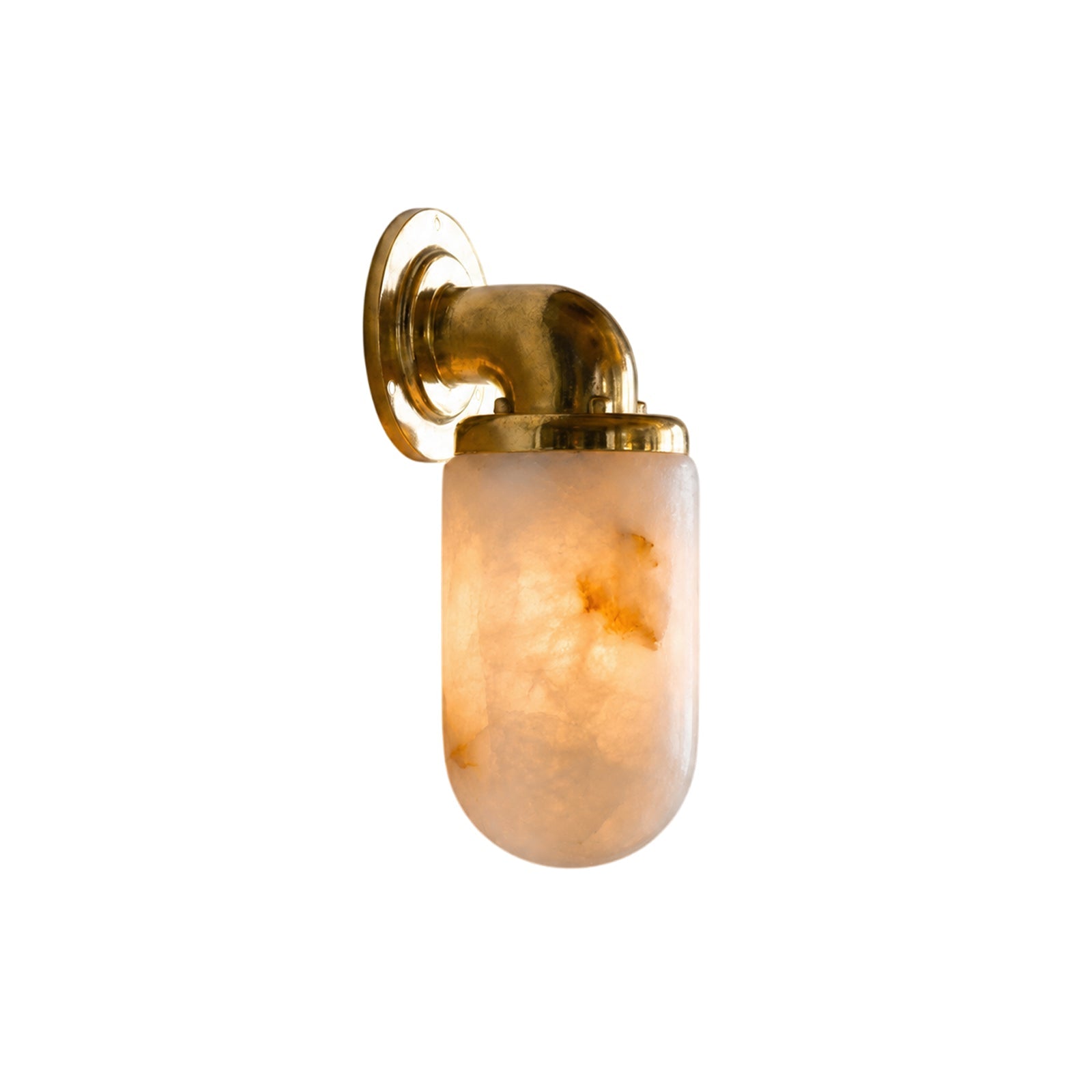 Vintage Utility Alabaster Wall Sconce