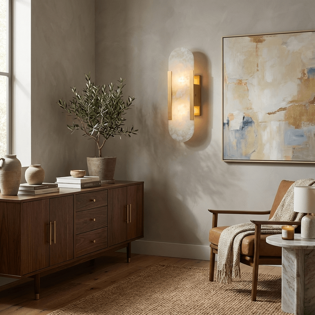Lumia Stone Column Sconce