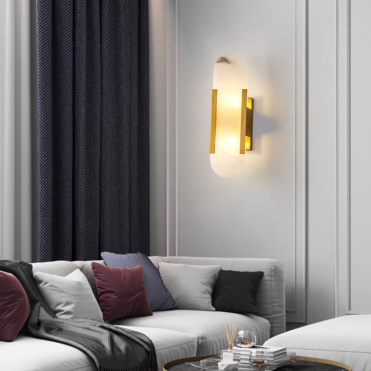 Lumia Stone Column Sconce