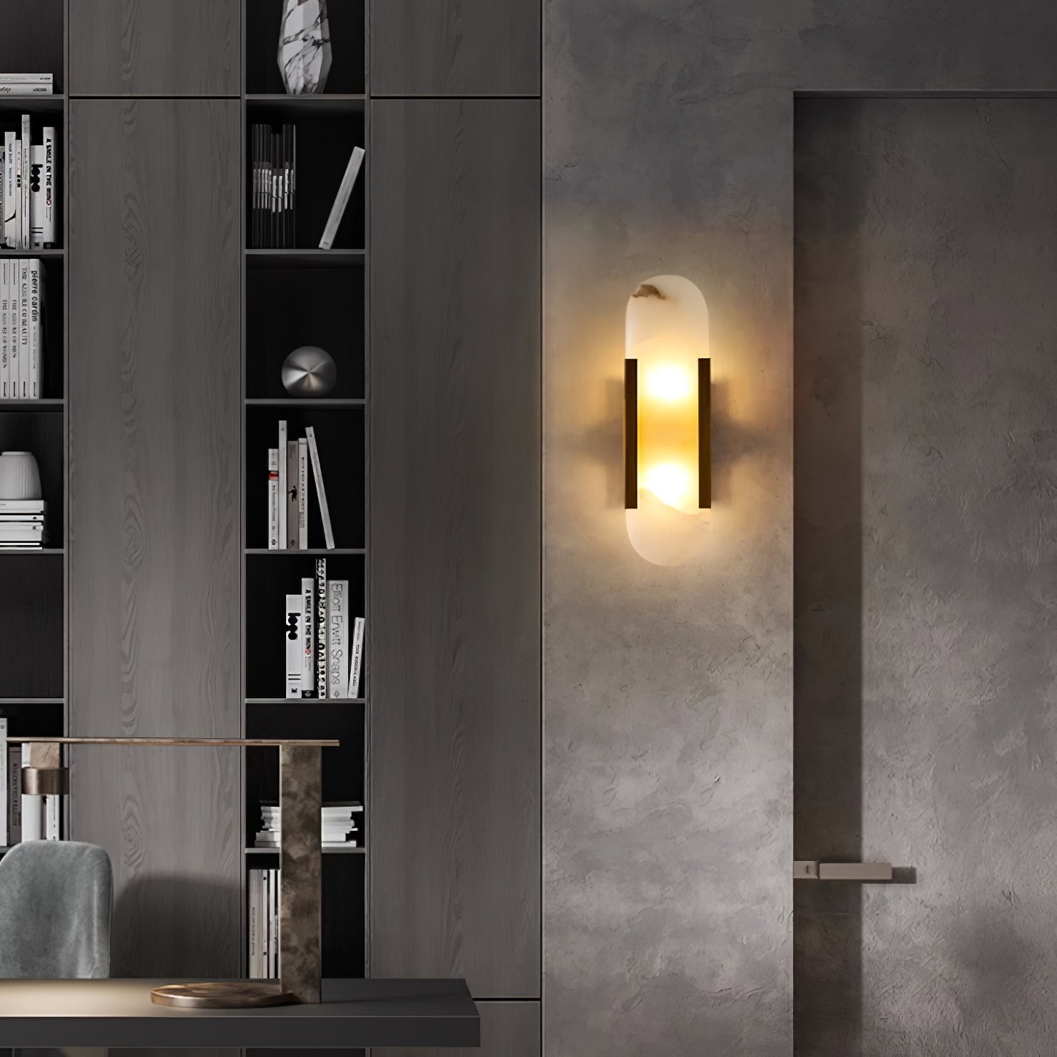 Lumia Stone Column Sconce