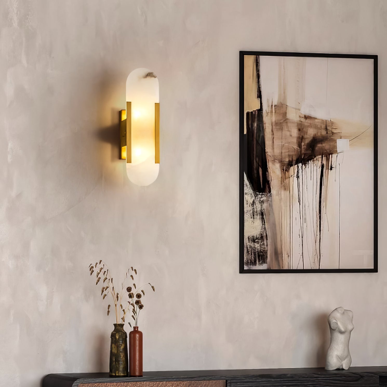 Lumia Stone Column Sconce