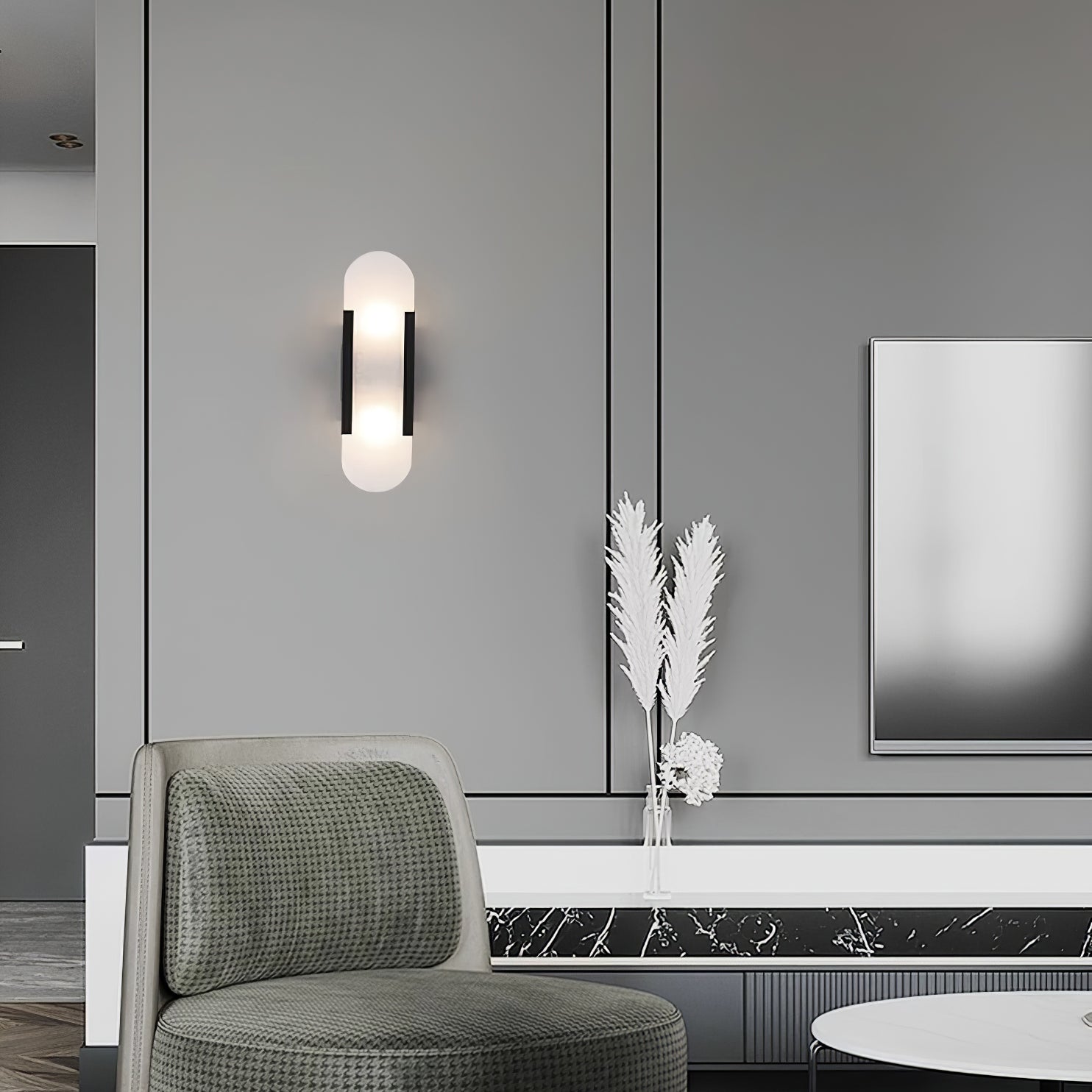 Lumia Stone Column Sconce