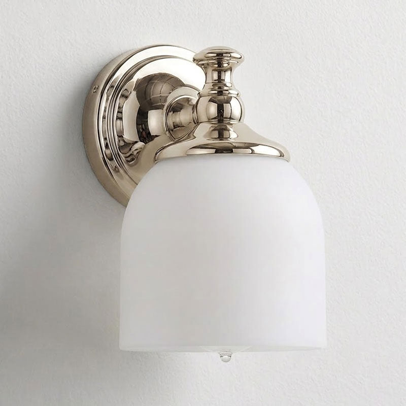 Medallion Milk Glass Sconce