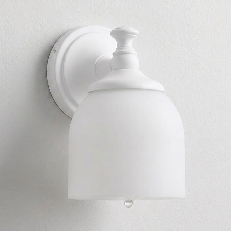 Medallion Milk Glass Sconce