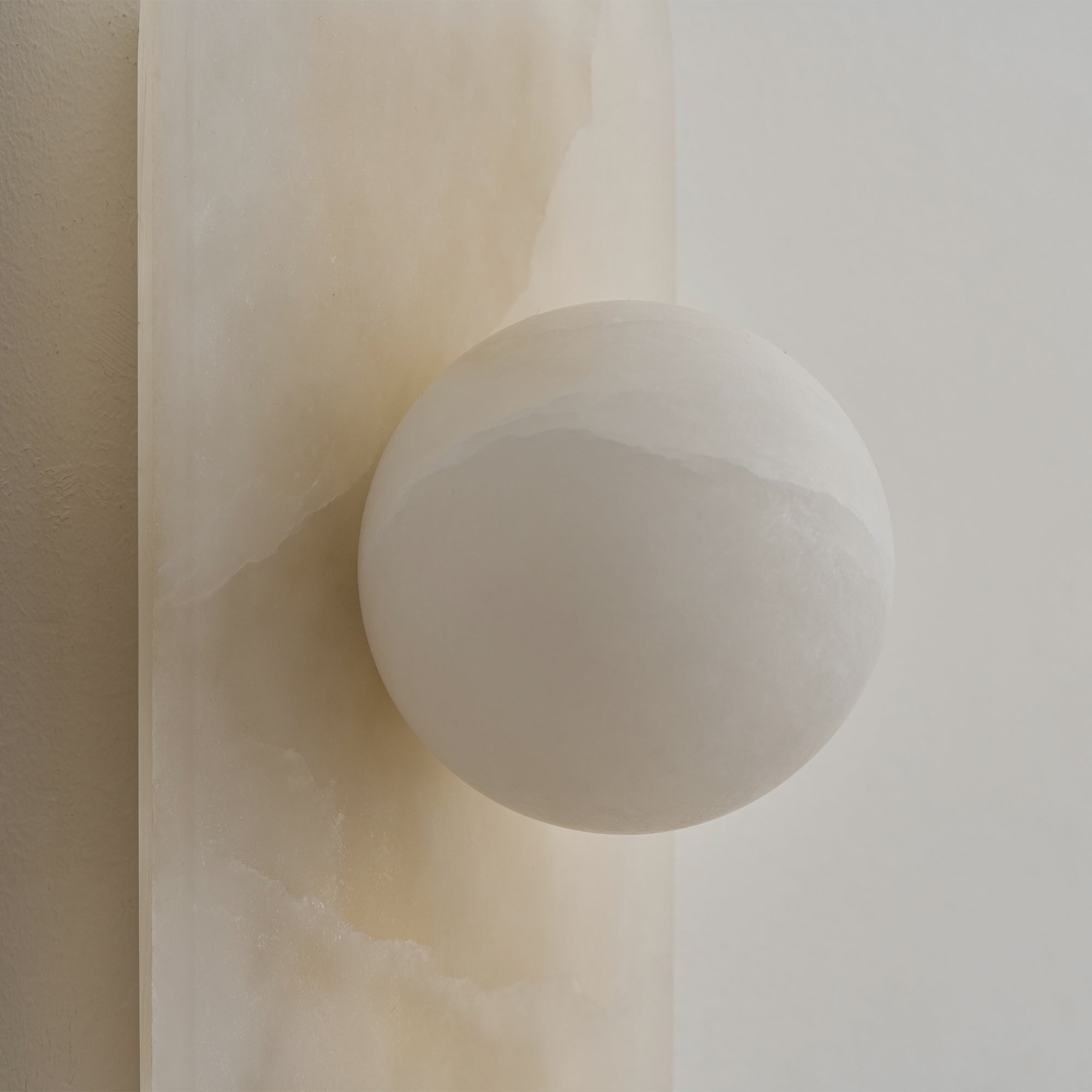 Tiered Alabaster Stone Wall Sconce