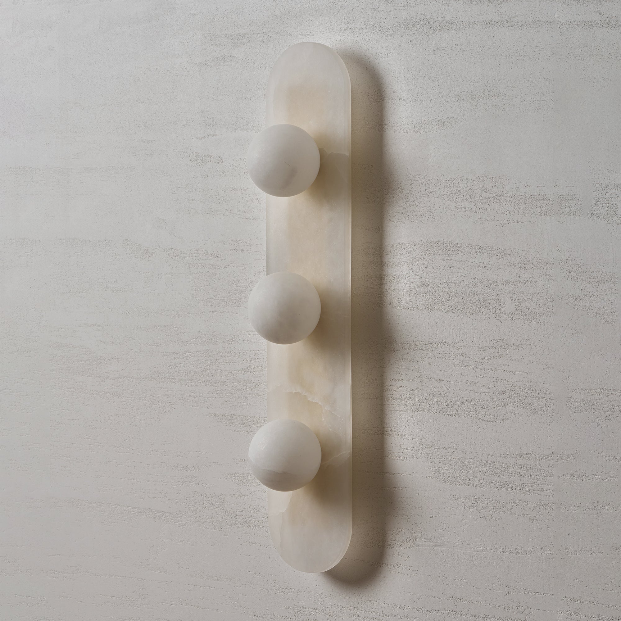 Tiered Alabaster Stone Wall Sconce