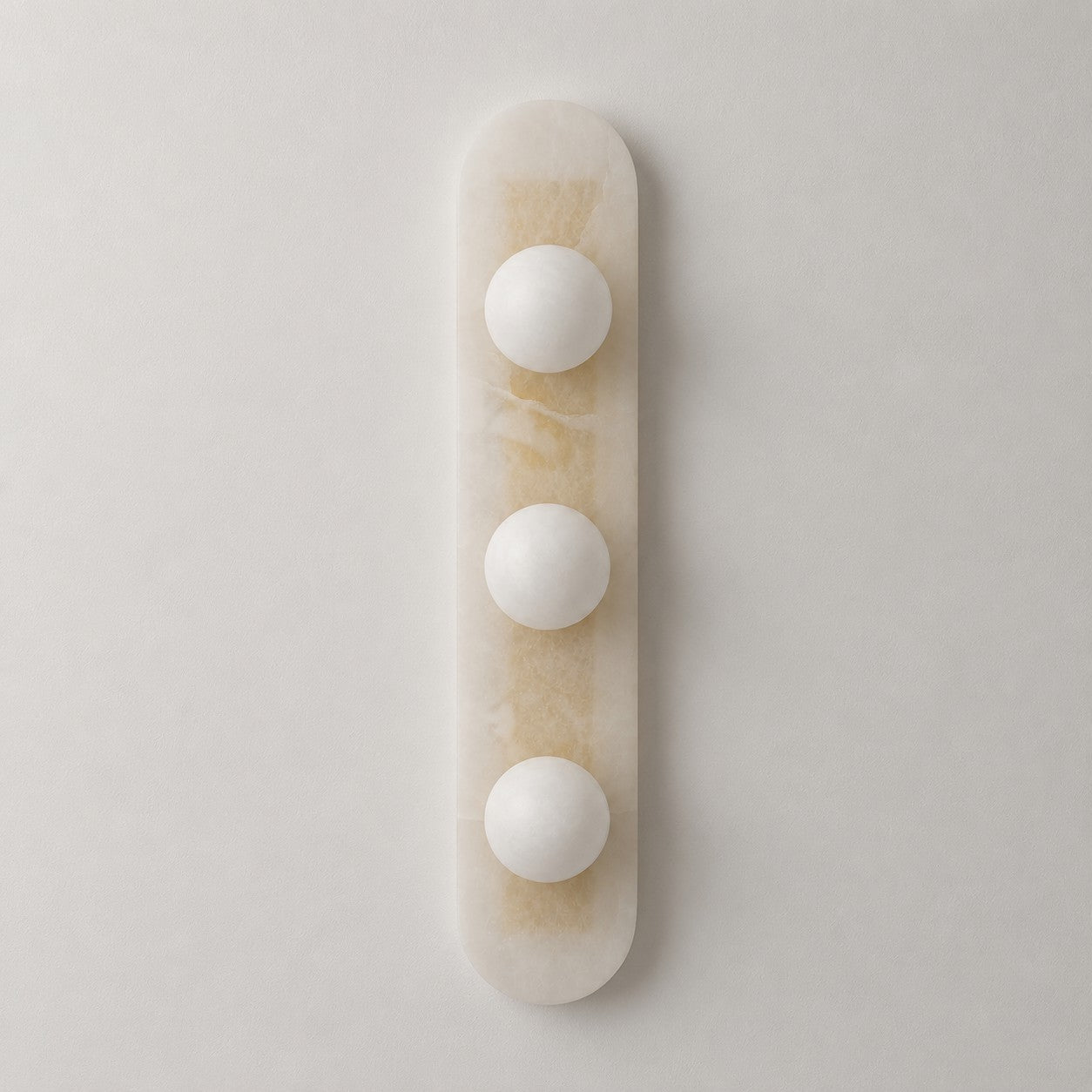 Tiered Alabaster Stone Wall Sconce