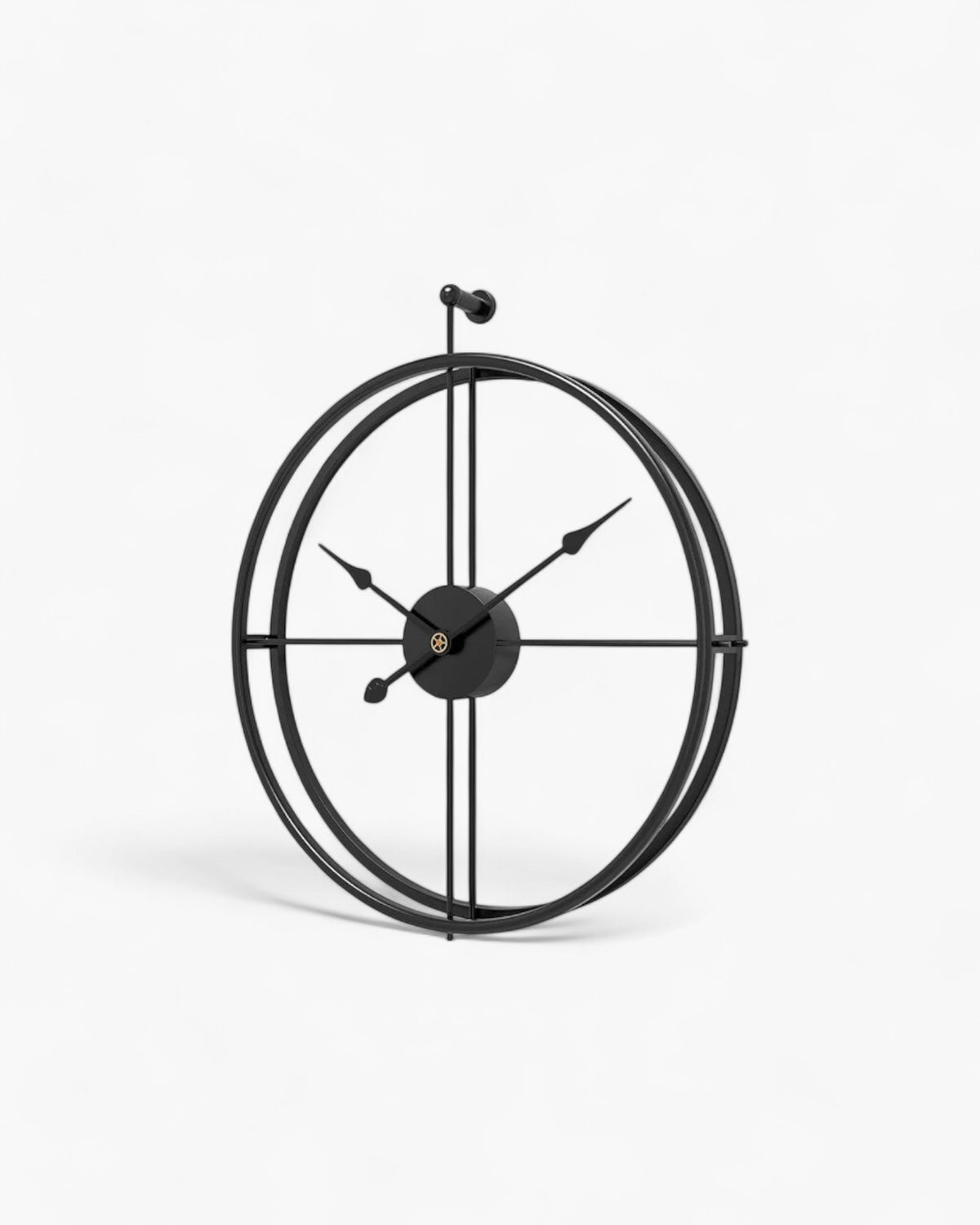 Oversized Open-Frame Metal Wall Clock