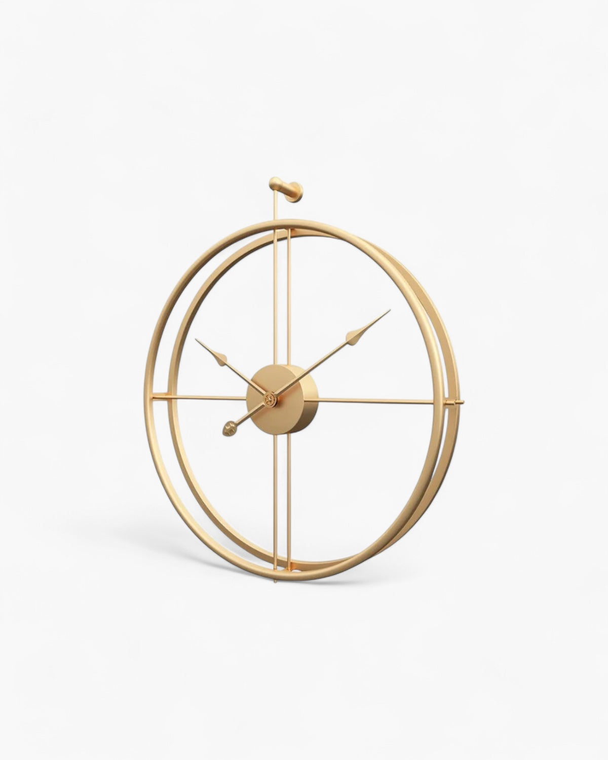 Oversized Open-Frame Metal Wall Clock