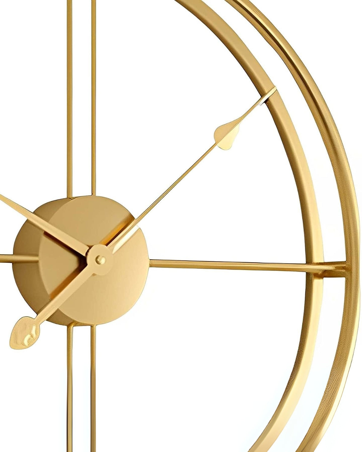 Oversized Open-Frame Metal Wall Clock