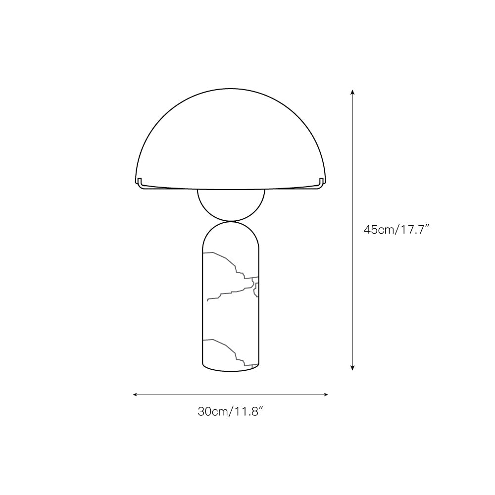 Orbis Hand-Cut Stone Table Lamp
