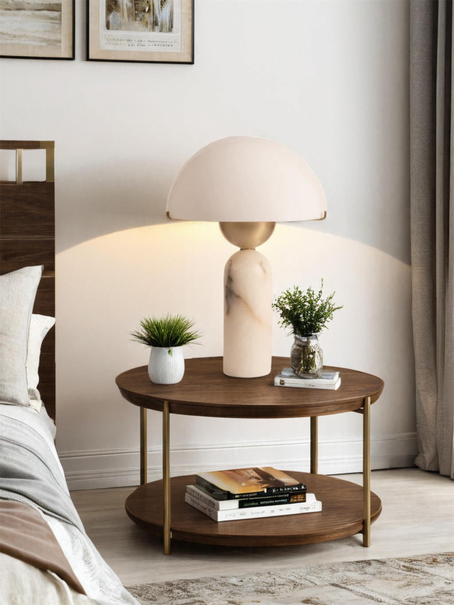 Orbis Hand-Cut Stone Table Lamp