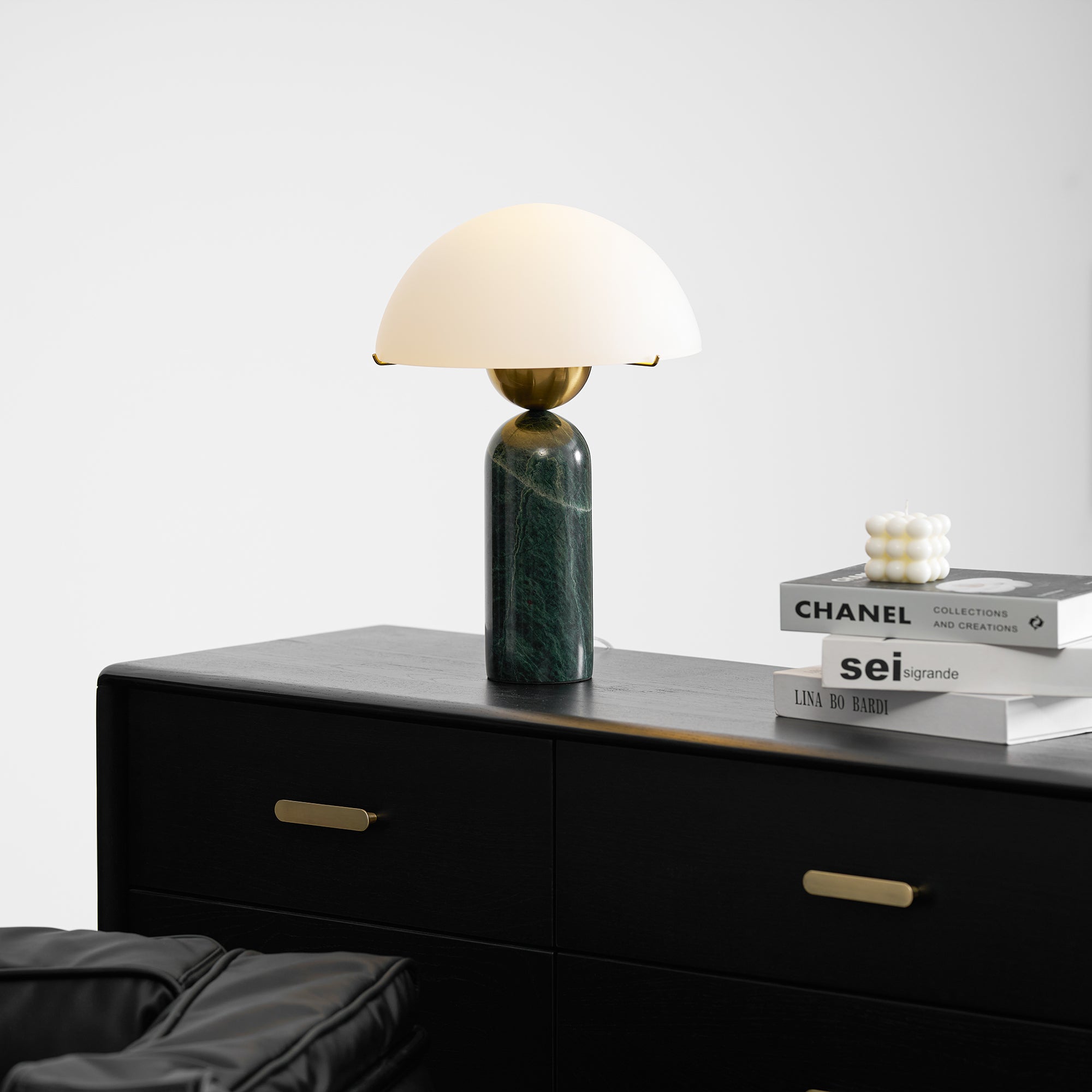 Orbis Hand-Cut Stone Table Lamp