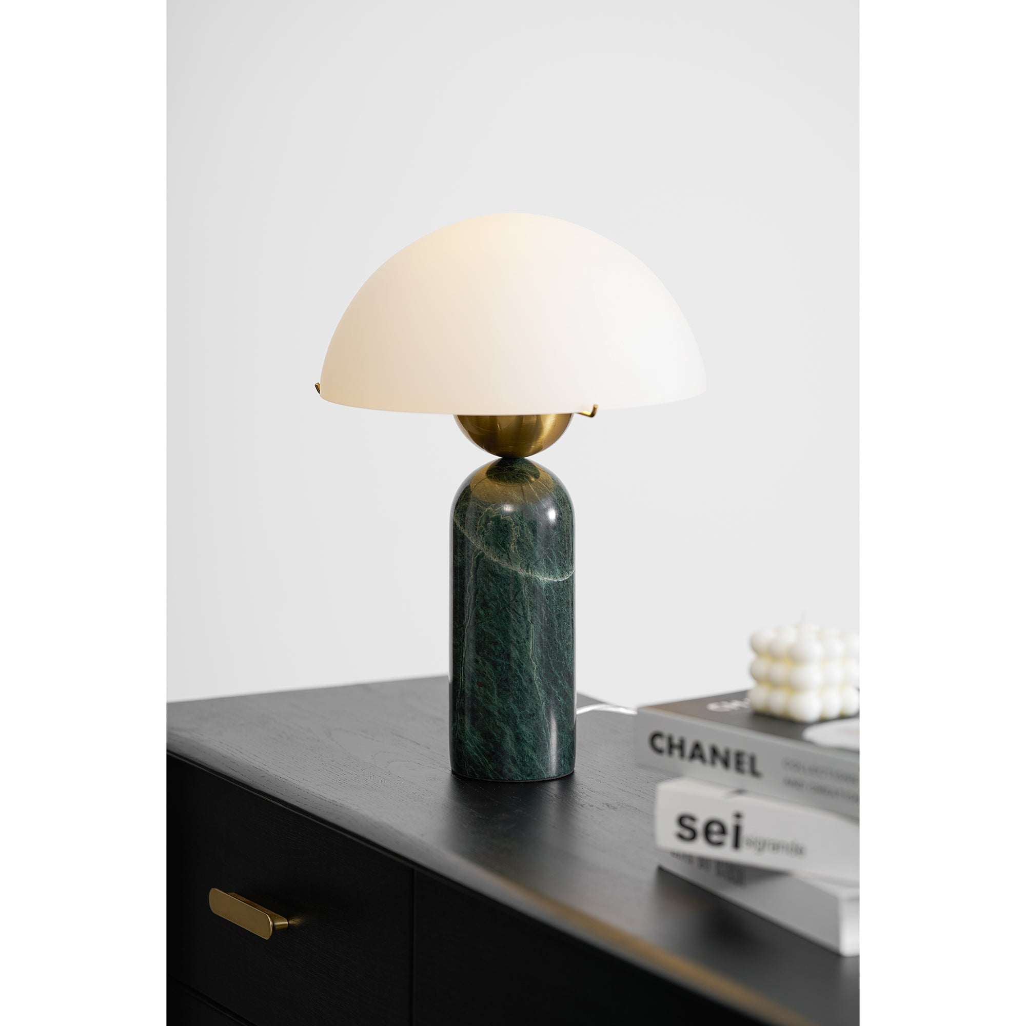 Orbis Hand-Cut Stone Table Lamp