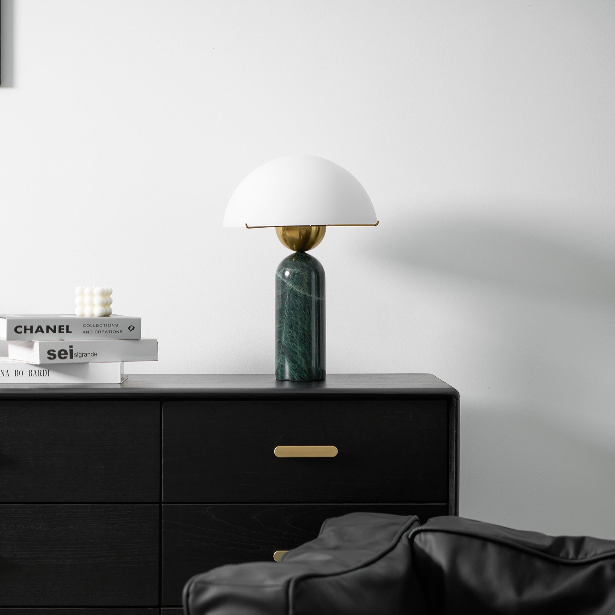 Orbis Hand-Cut Stone Table Lamp