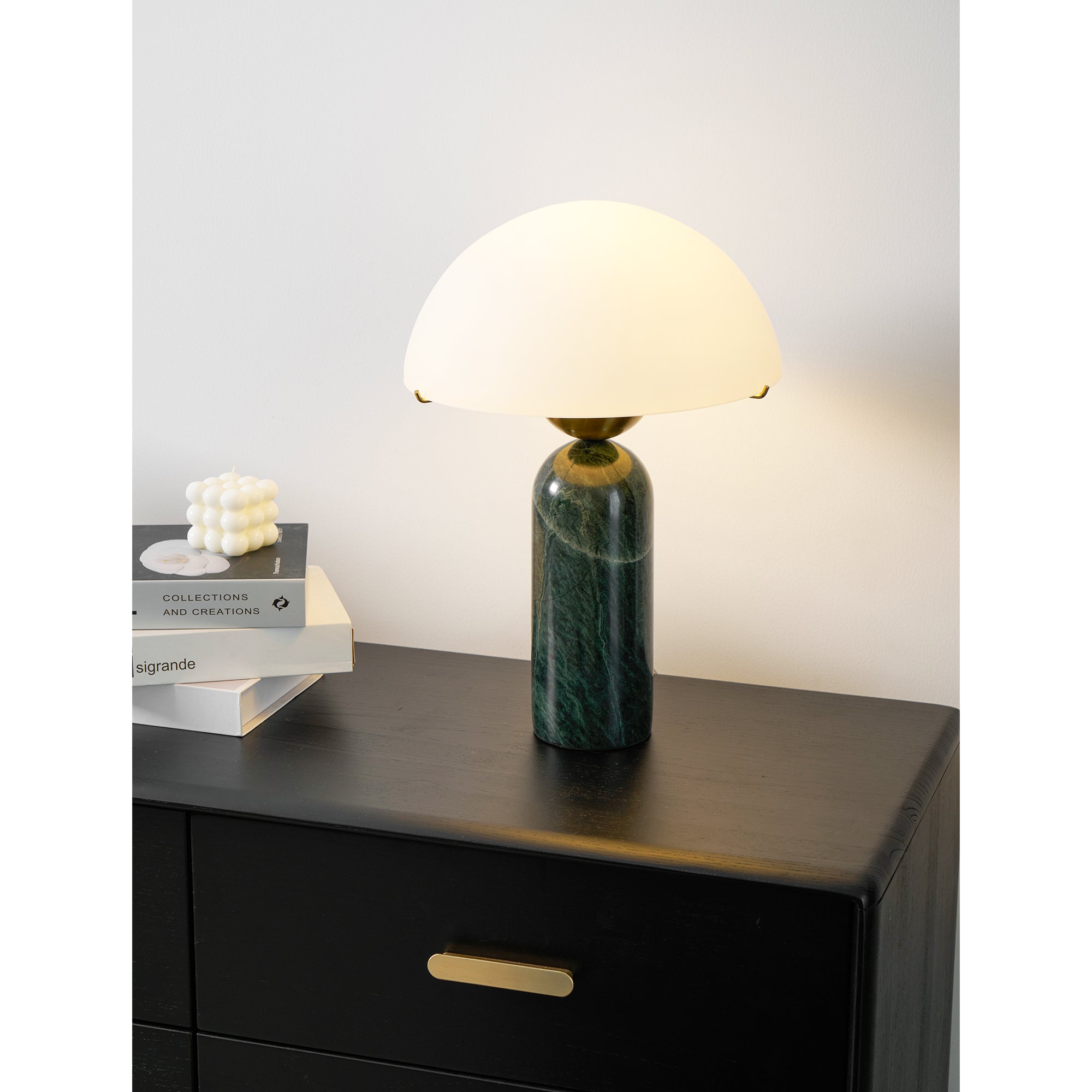 Orbis Hand-Cut Stone Table Lamp