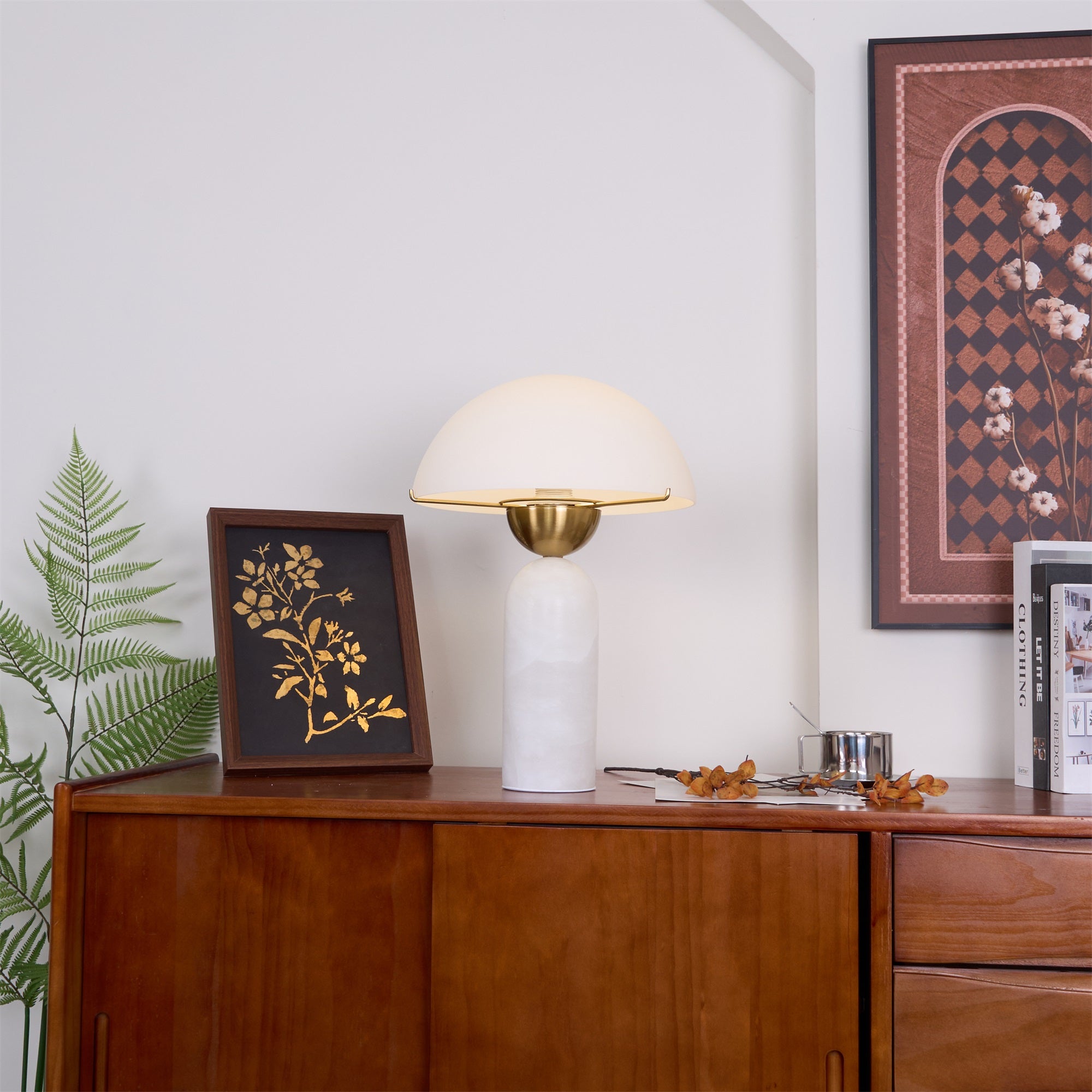 Orbis Hand-Cut Stone Table Lamp