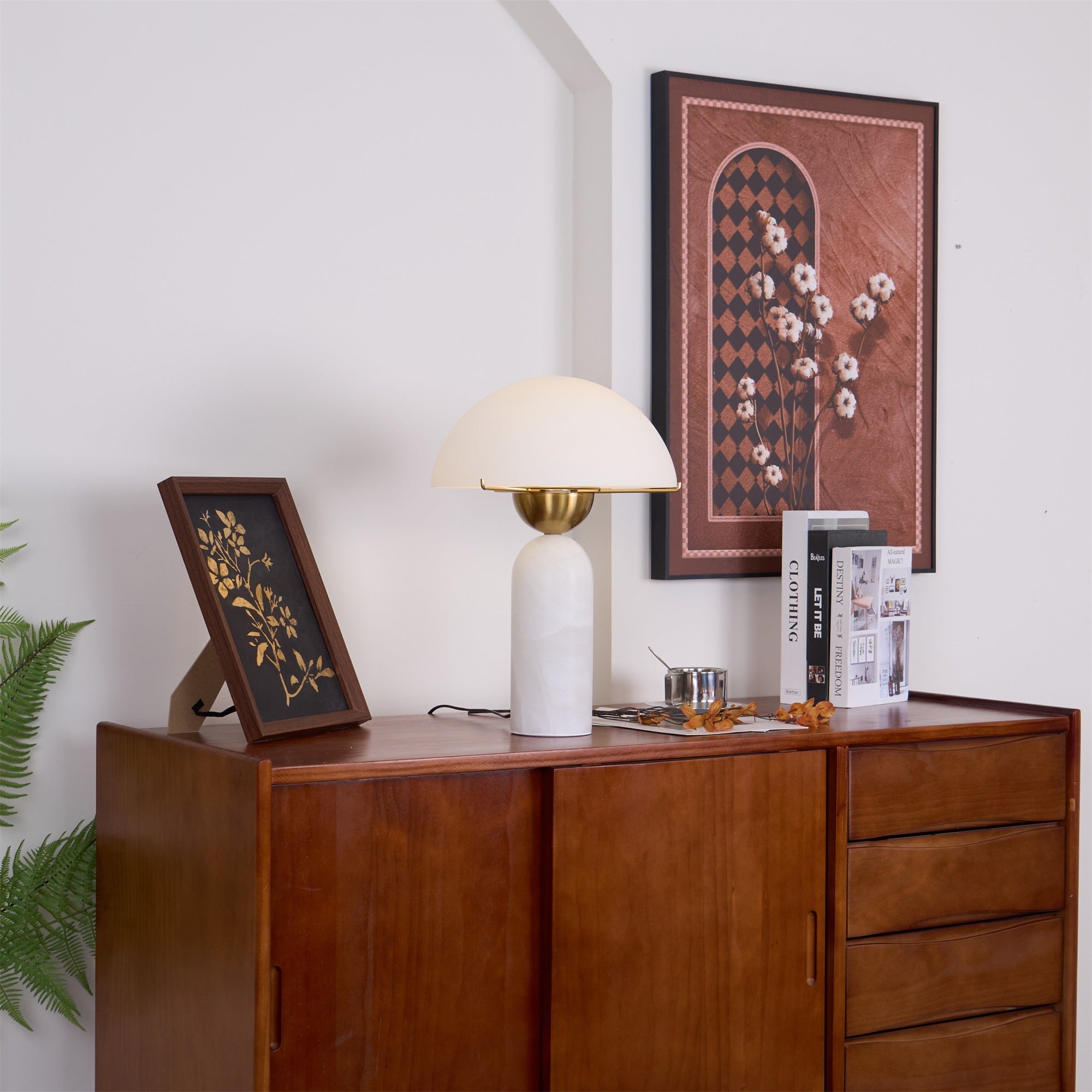 Orbis Hand-Cut Stone Table Lamp